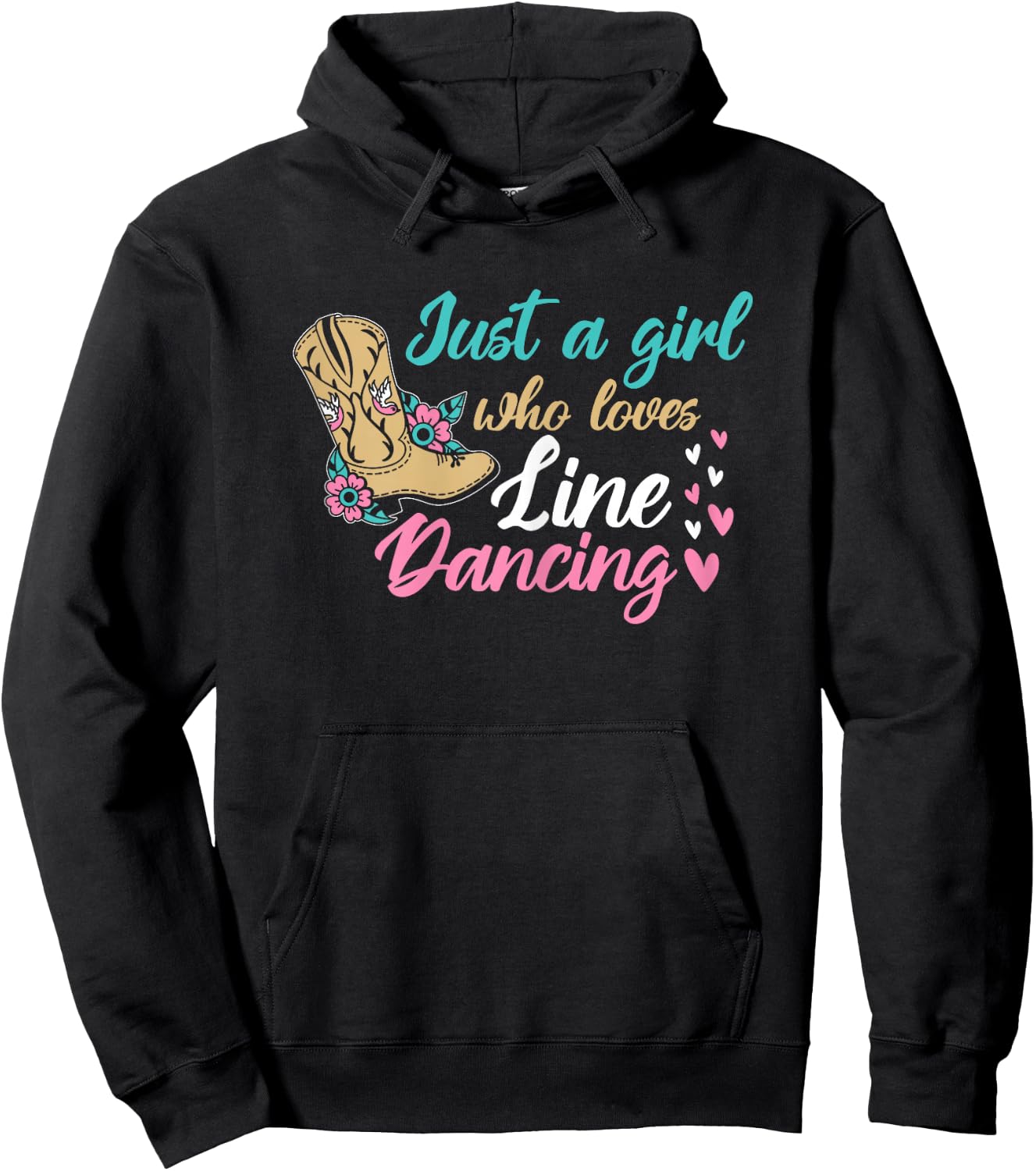 Line Dancing Western Just A Girl Who Loves Line Dancing Hoodie - Hoodie | Black