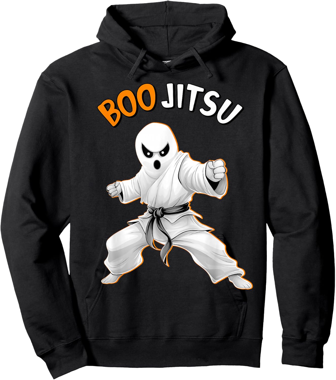 Funny Jiu Jitsu Halloween Ghost Boo Jitsu Martial Art Hoodie - Hoodie | Black