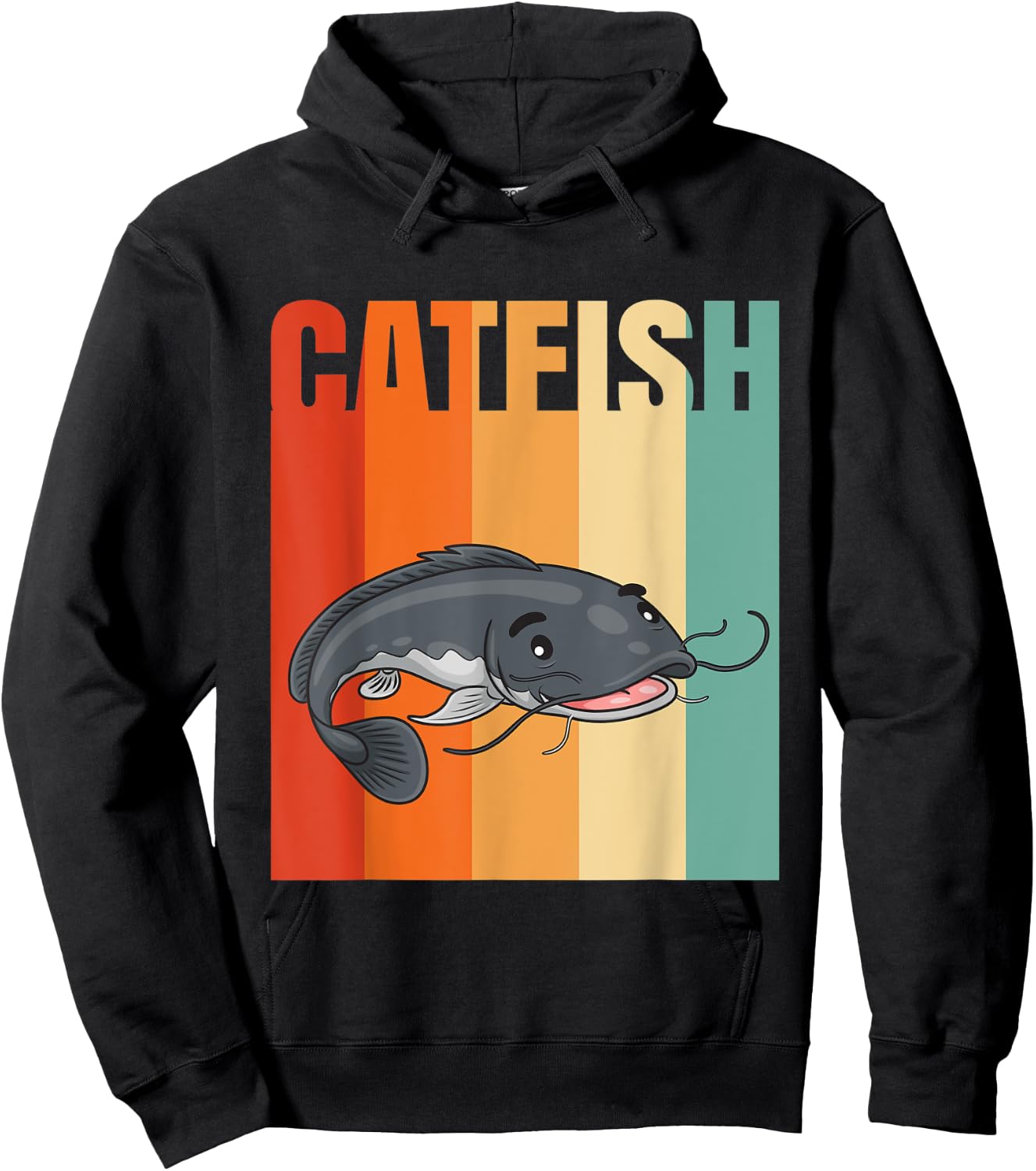 Retro Catfish Hoodie - Hoodie | Black