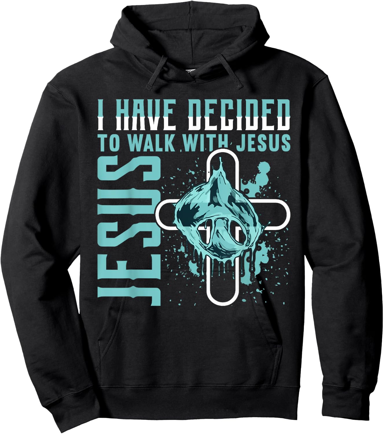 I Have Decided to Walk With Jesus Shirt Baptism Shirt God Hoodie - Hoodie | Black