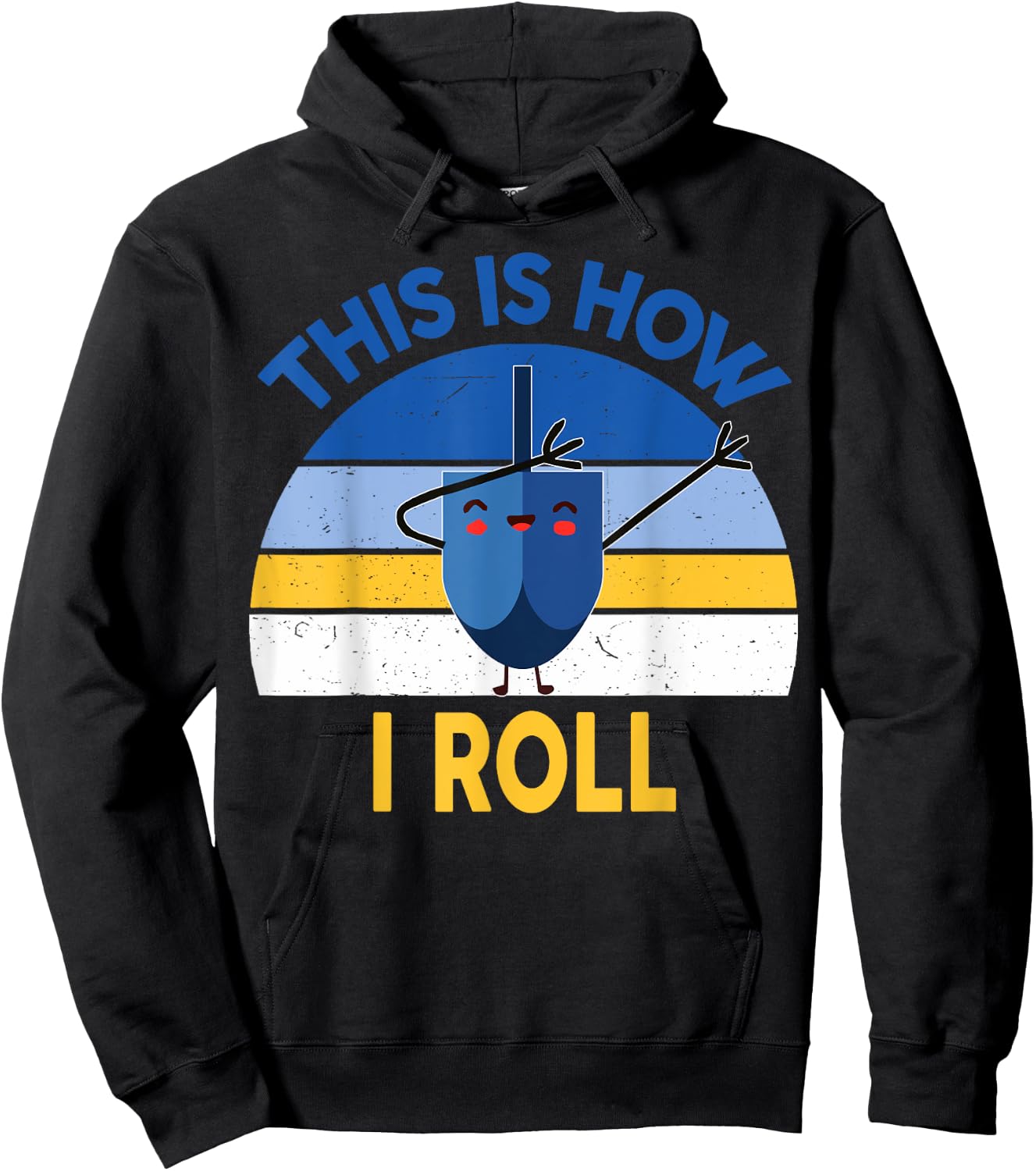 Hanukkah This Is How I Roll Dabbing Kids Toddler Boys Teens Hoodie - Hoodie | Black