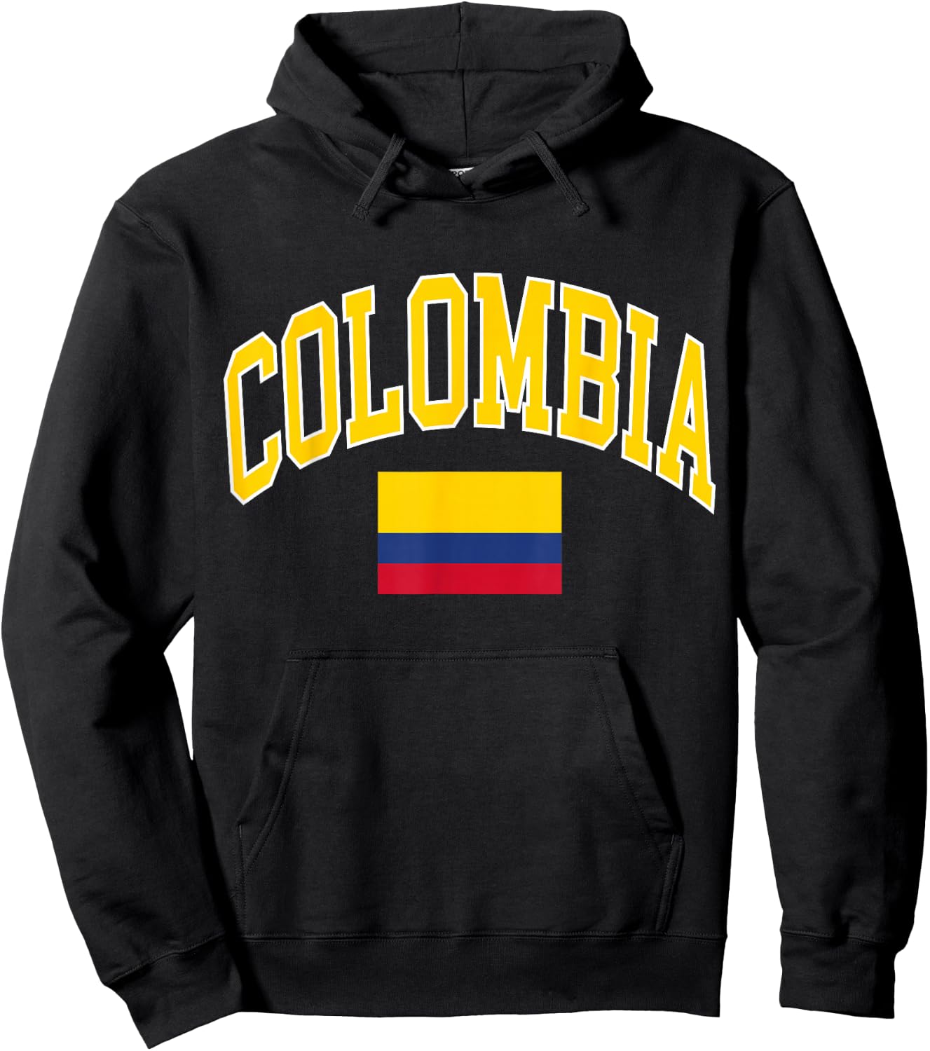 Colombia Designs. Colombia Flag - -Kids, Black, Small, Short Sleeve Hoodie - Hoodie | Black