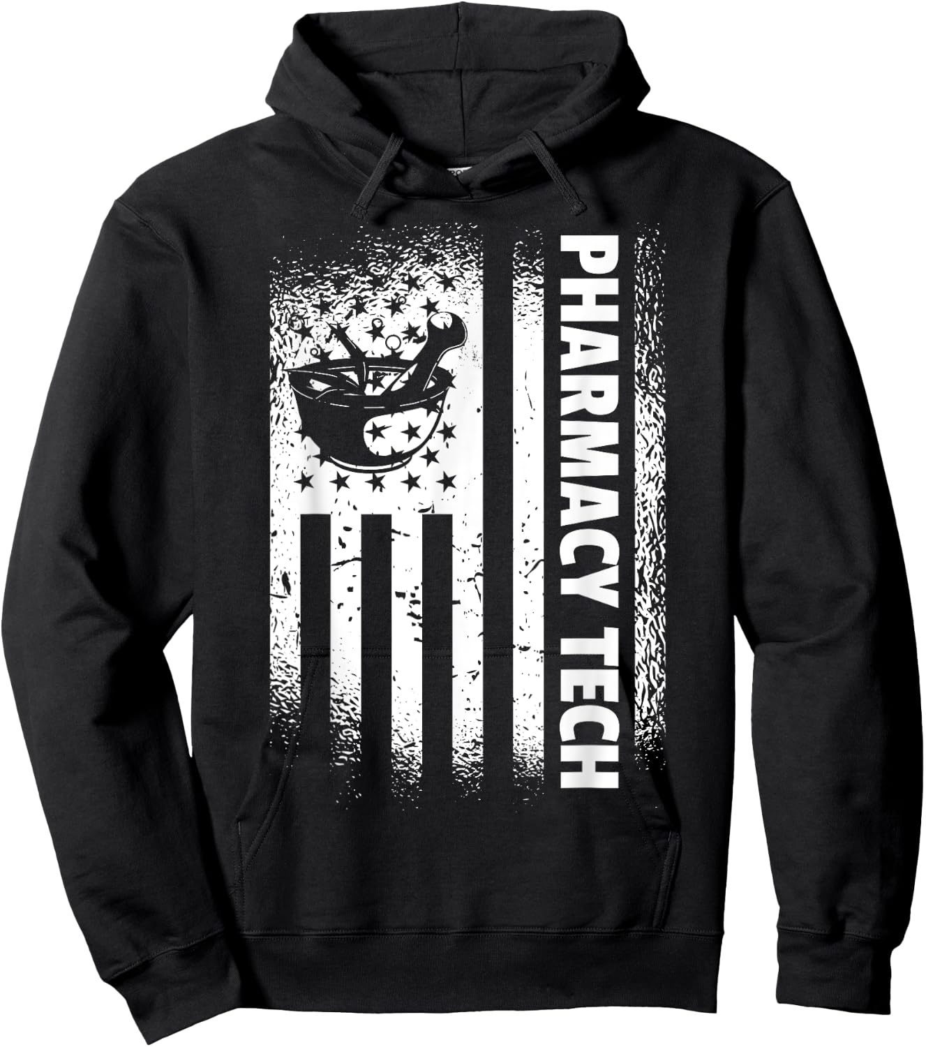 Pharmacy Technician American Flag Cute Pharmacy Technician Hoodie - Hoodie | Black