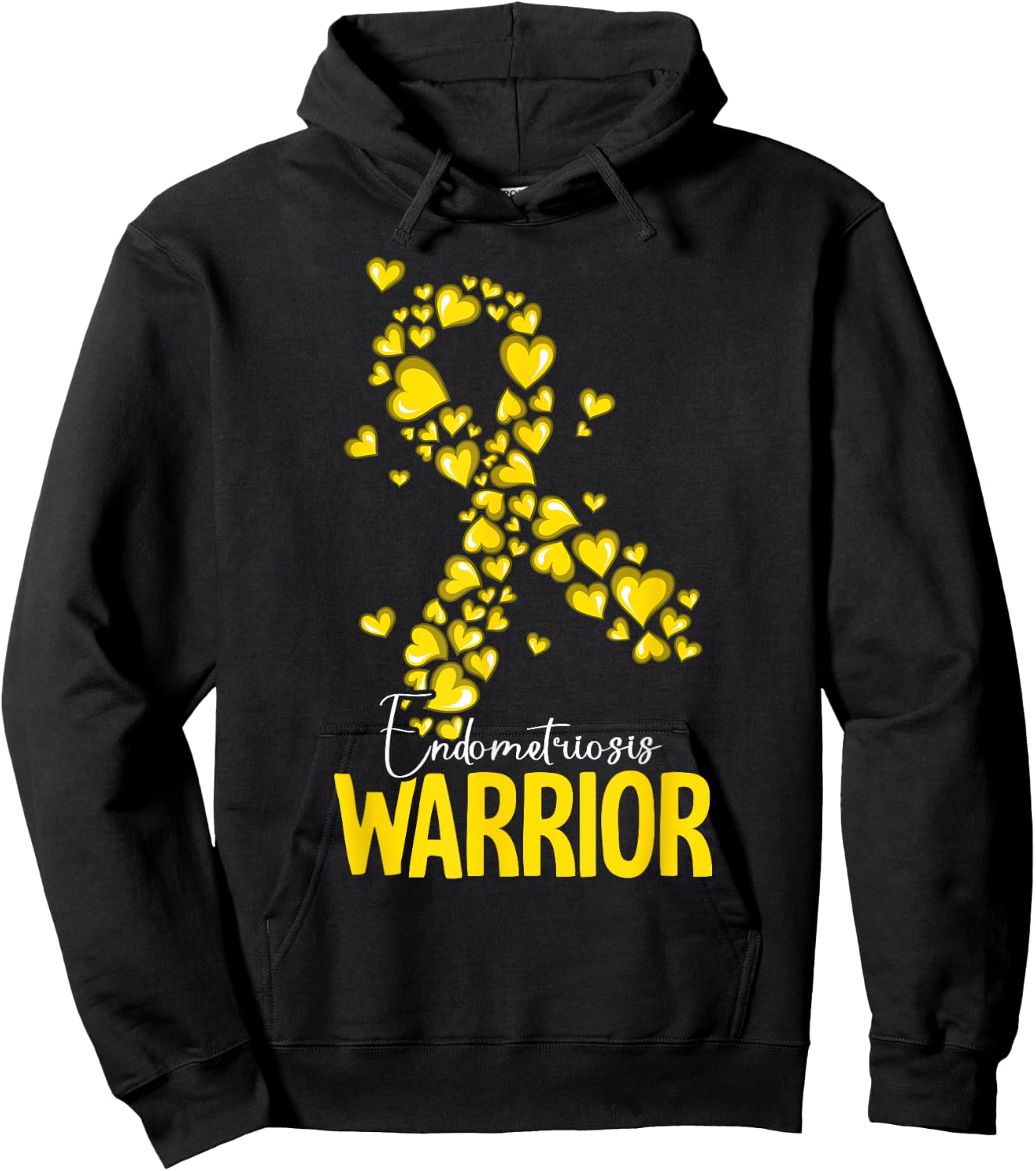 Warrior Endometriosis Awareness Hoodie - Hoodie | Black