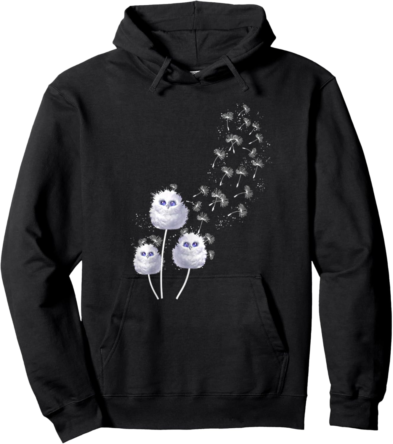 Funny dandelion owls women men motivational Hoodie - Hoodie | Black