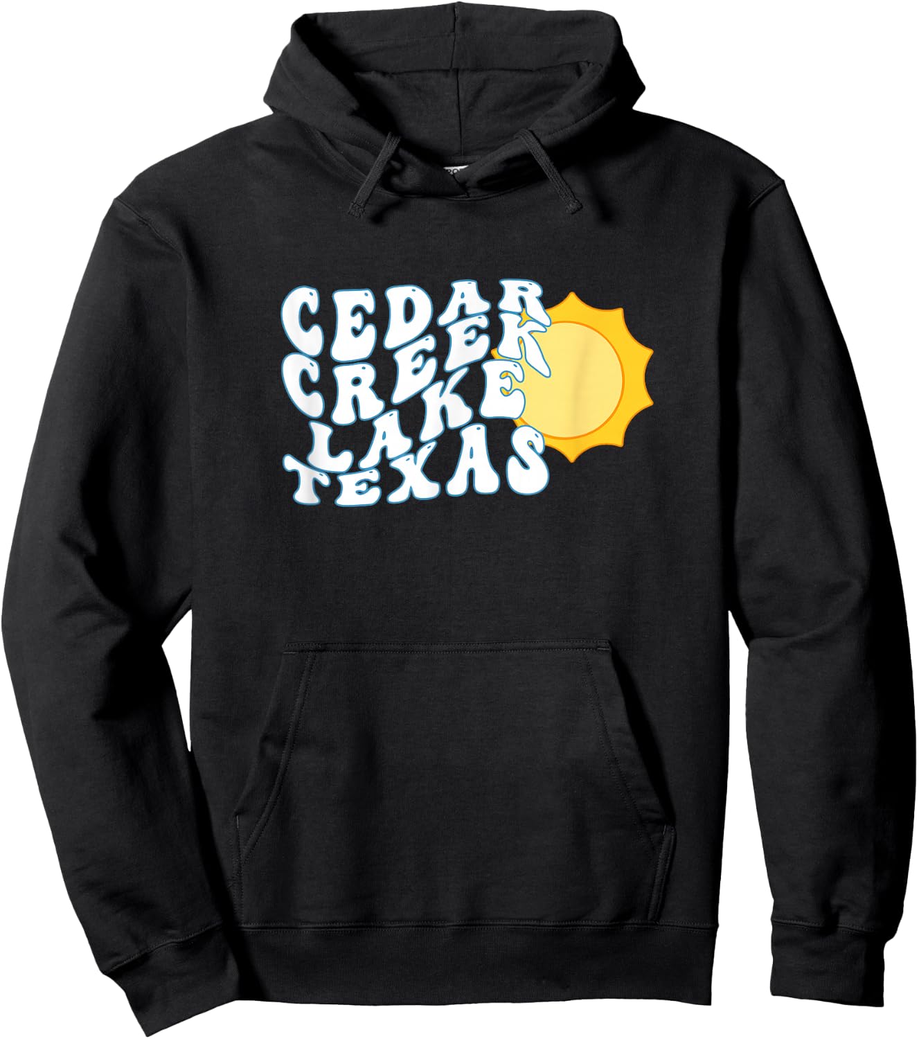 Cedar Creek Lake Texas TX Sunrise Vacation Souvenir Hoodie - Hoodie | Black