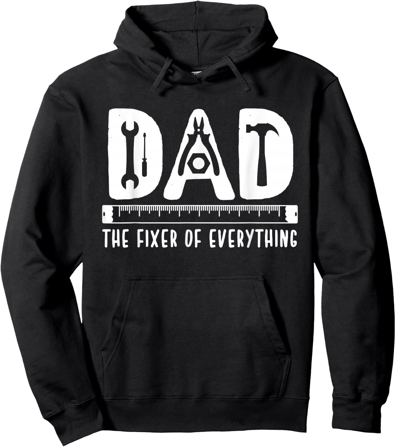 Dad The Fixer Of Everything Funny Father's Day Tools Hoodie - Hoodie | Black