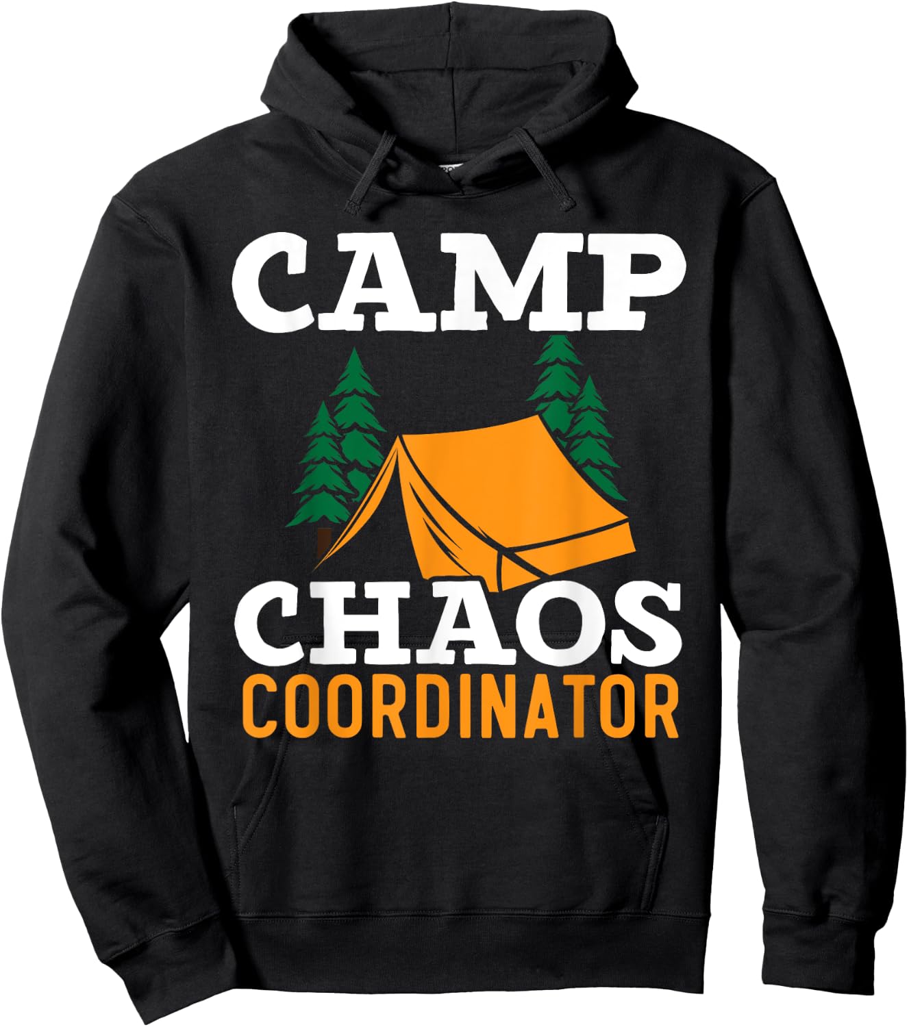 Camp Chaos Coordinator Camping Squad Camp Director Hoodie - Hoodie | Black