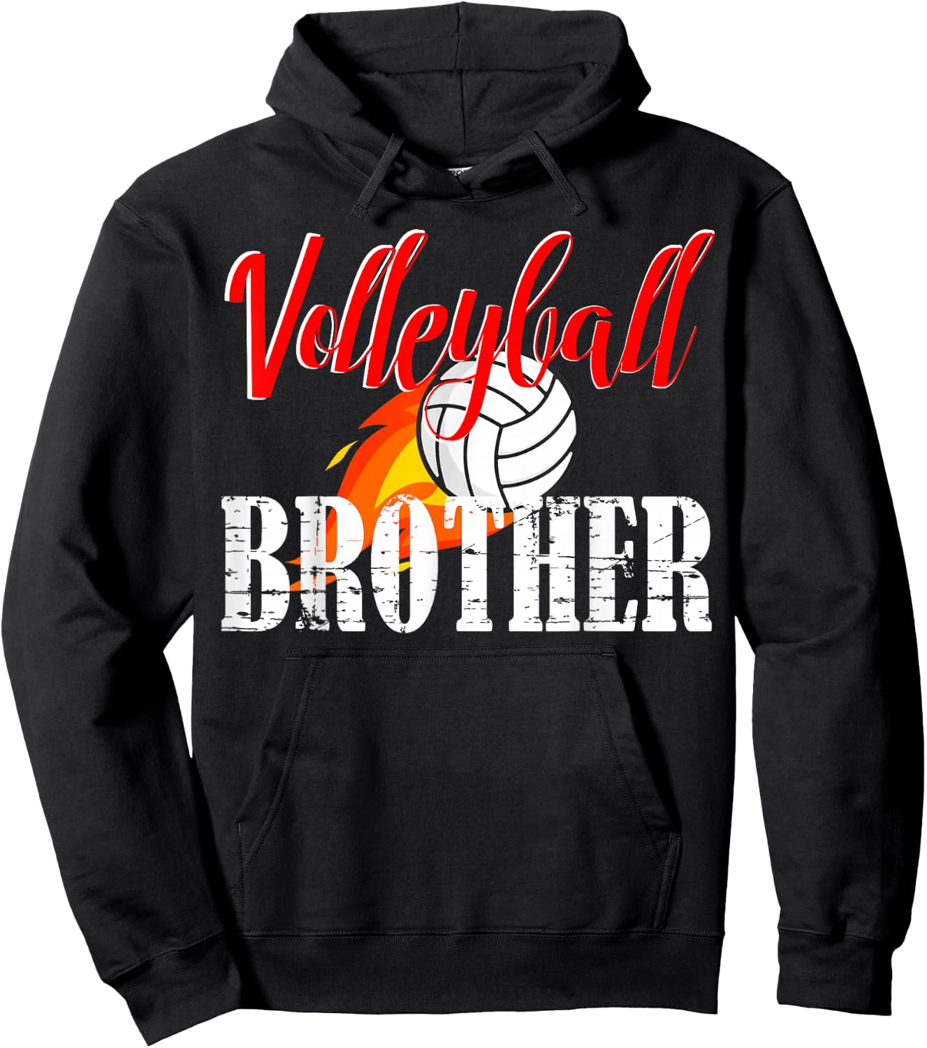 Volleyball Brother Volleyball Lover Hoodie - Hoodie | Black