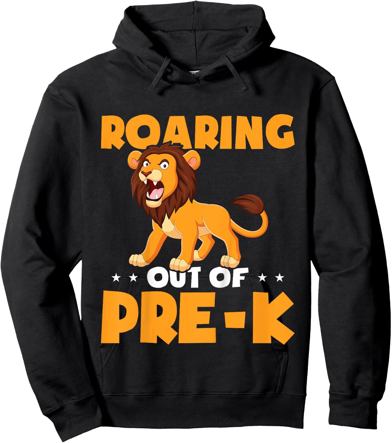 Kids Roaring Out Of Pre-K Graduation Lion Boys Pre-K Graduate Hoodie - Hoodie | Black