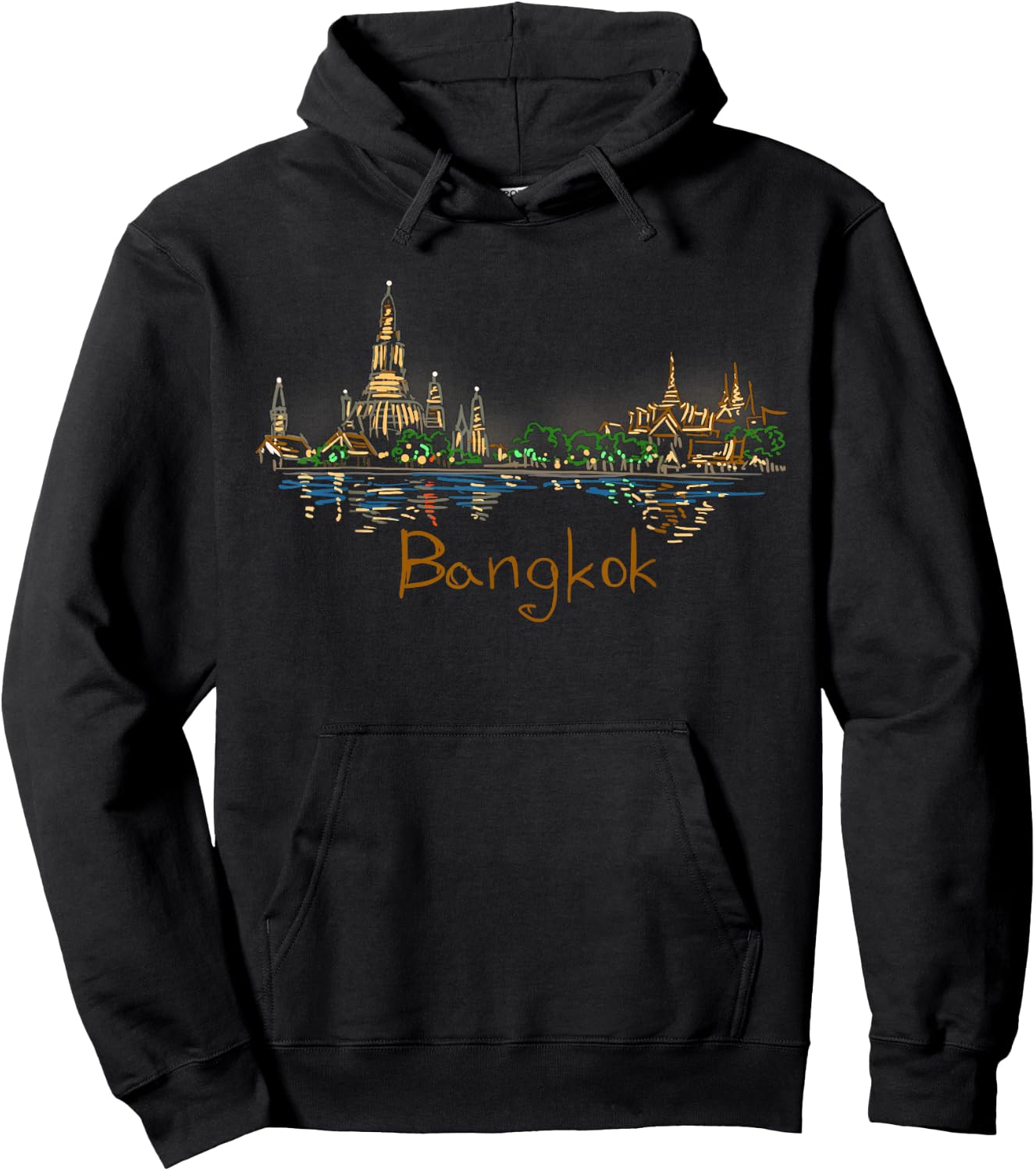 Bangkok City Thailand souvenir gift women Hoodie - Hoodie | Black