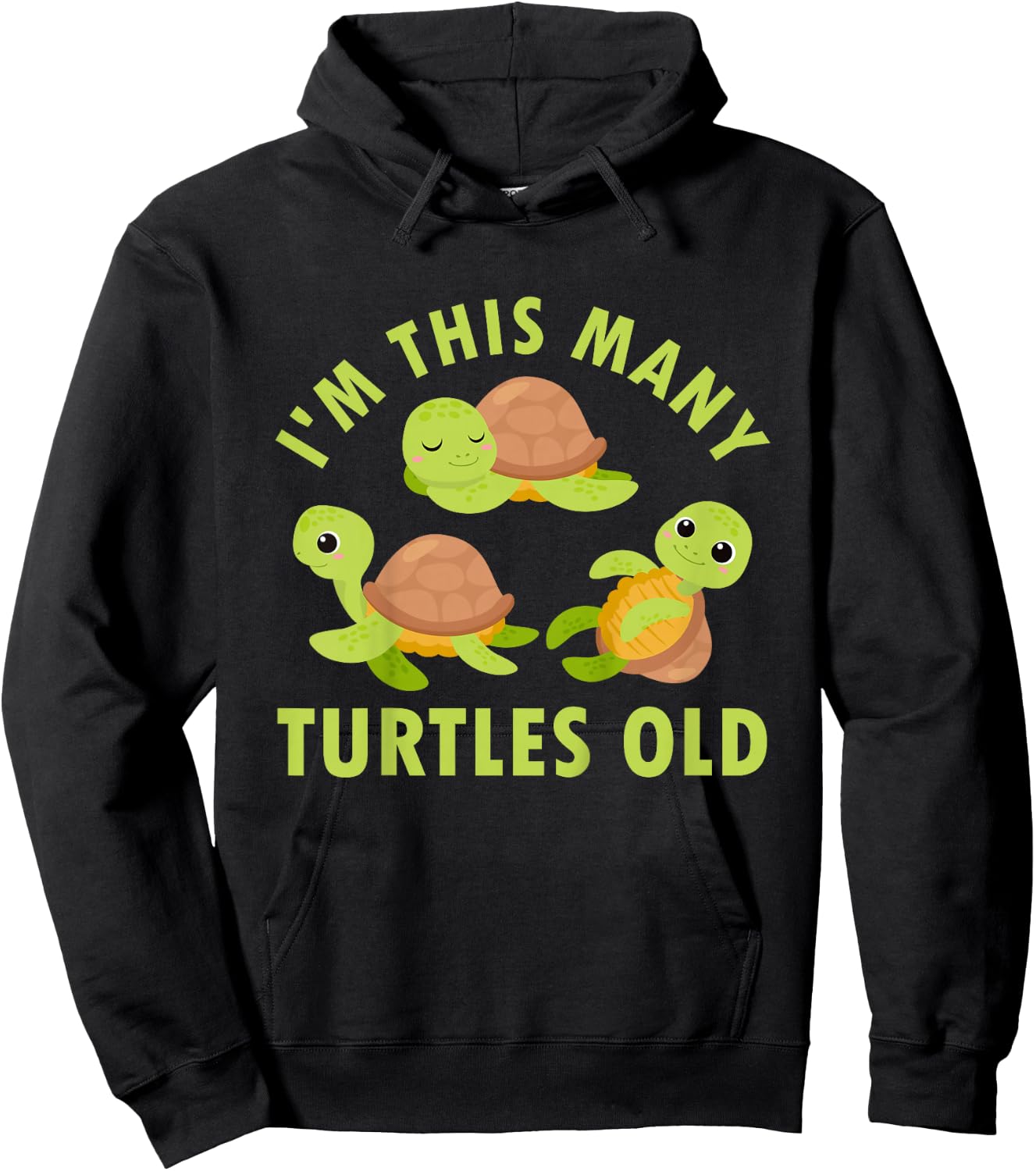 Kids 3 Year Old Boy Sea Turtles Old 3rd Birthday Kids Hoodie - Hoodie | Black