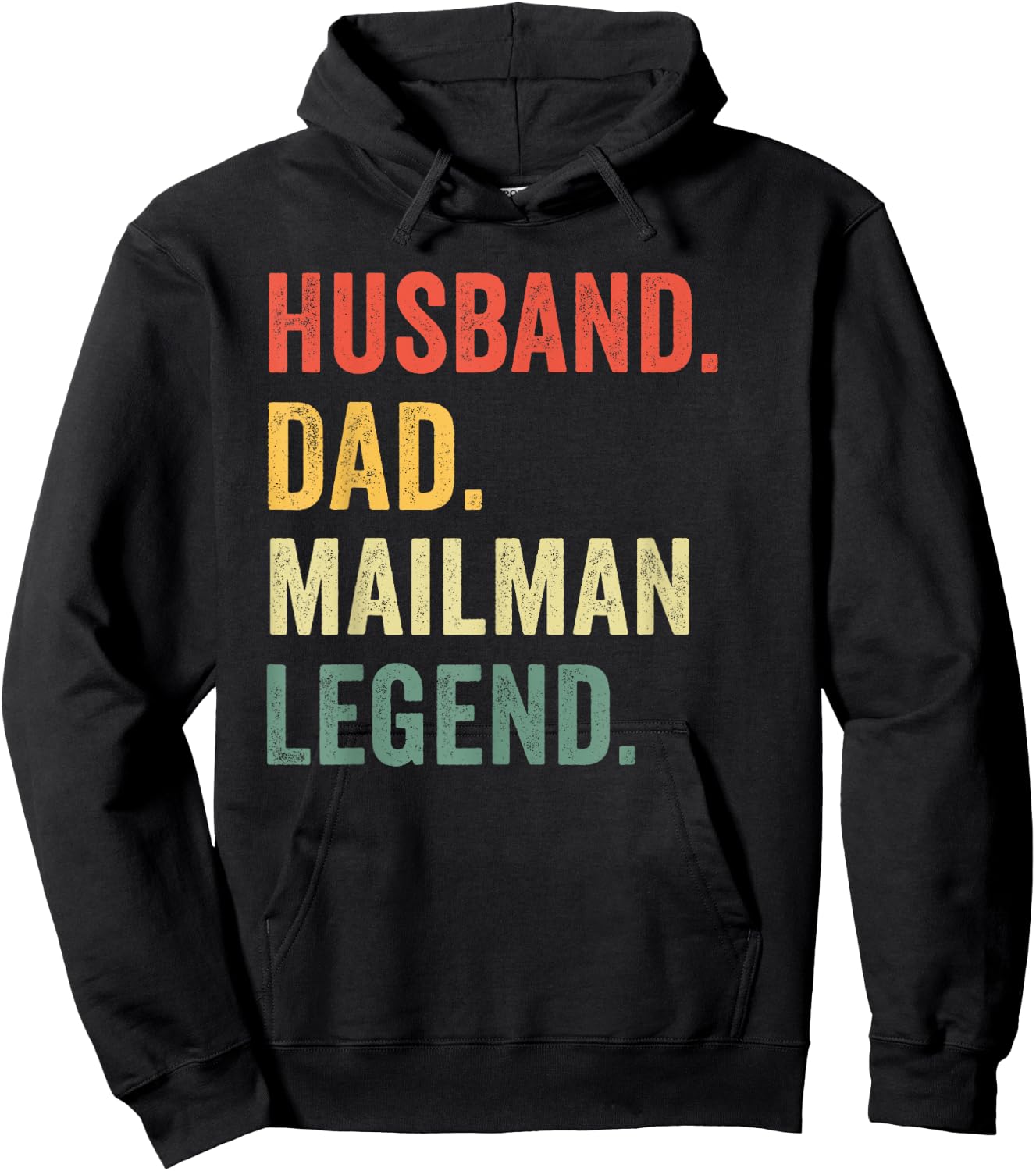 Husband Dad Mailman Legend Funny Postal Worker Hoodie - Hoodie | Black