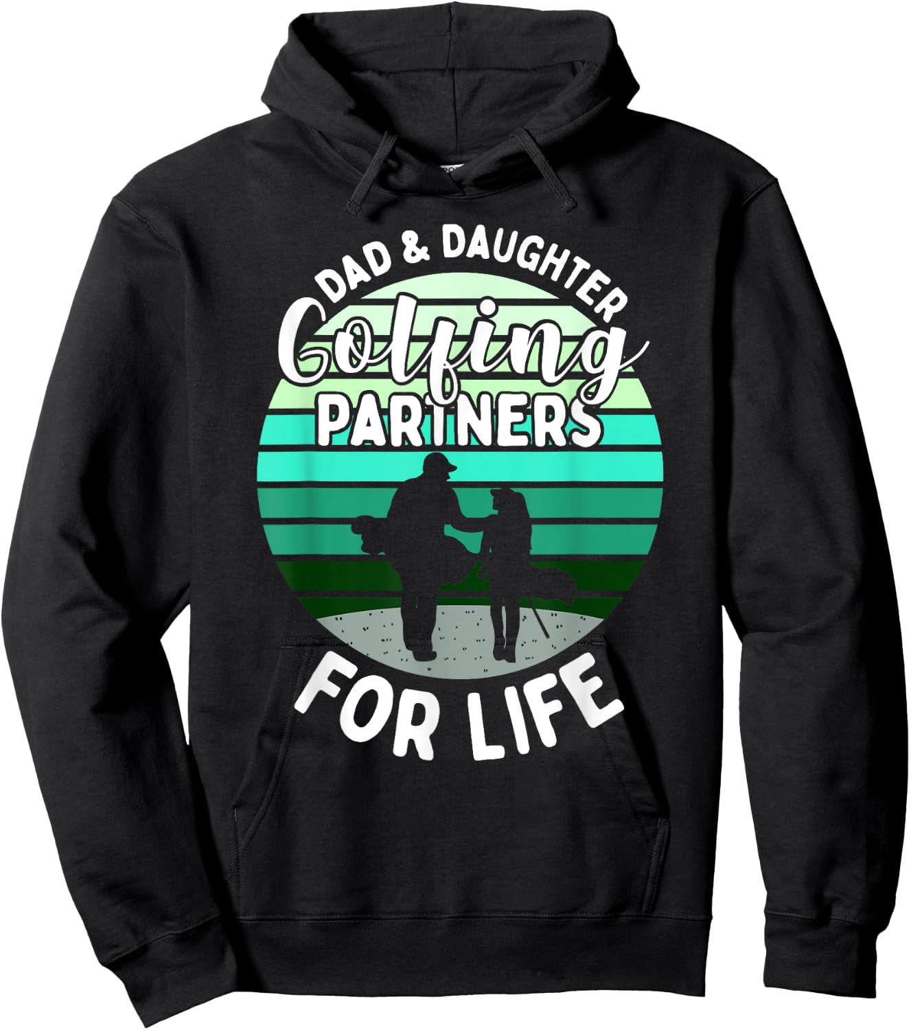 Dad And Daughter Golfing Golf Partners Matching Outfits Hoodie - Hoodie | Black
