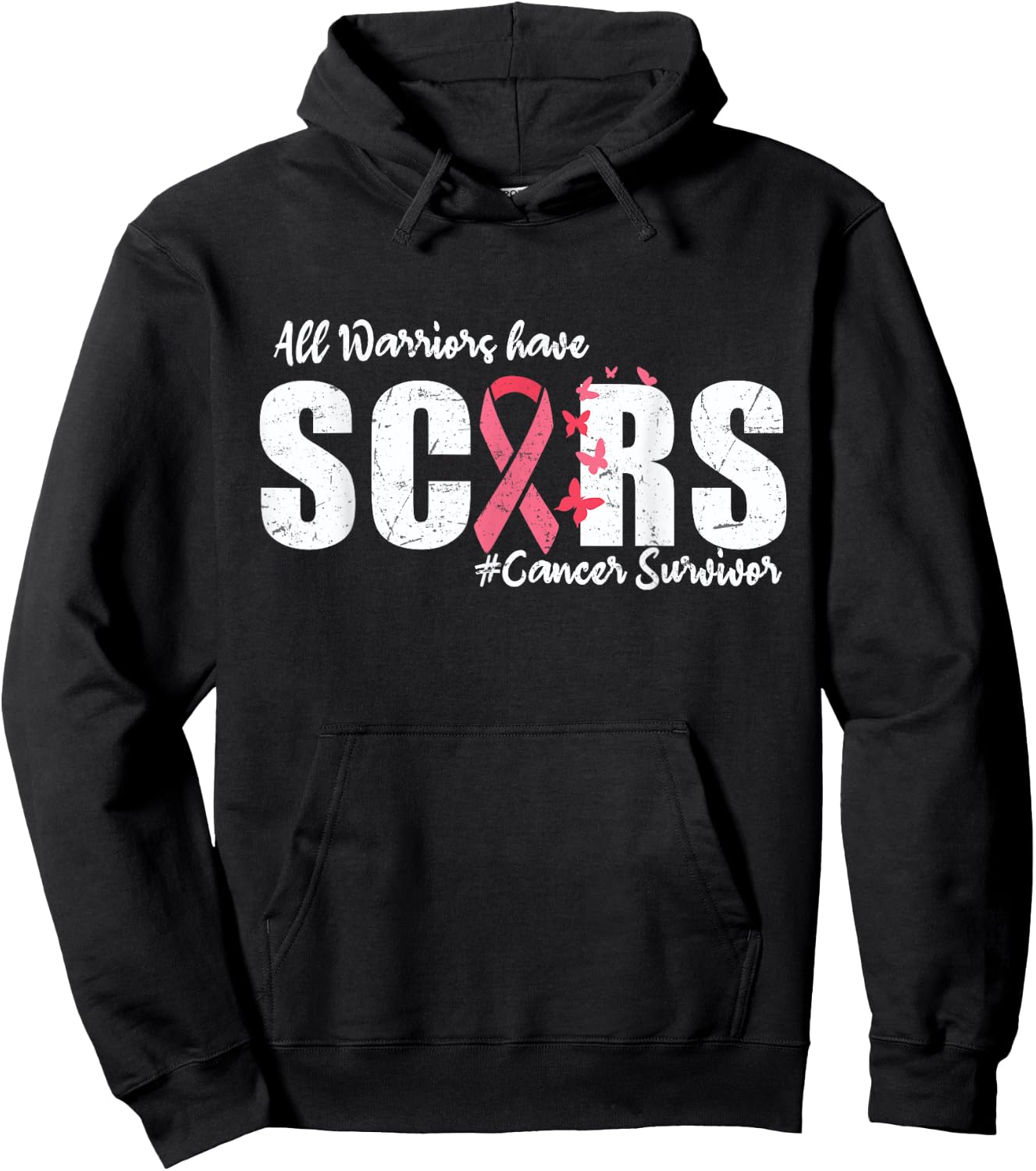 All Warriors Have Scars Cancer Survivor Breast Cancer Women Hoodie - Hoodie | Black