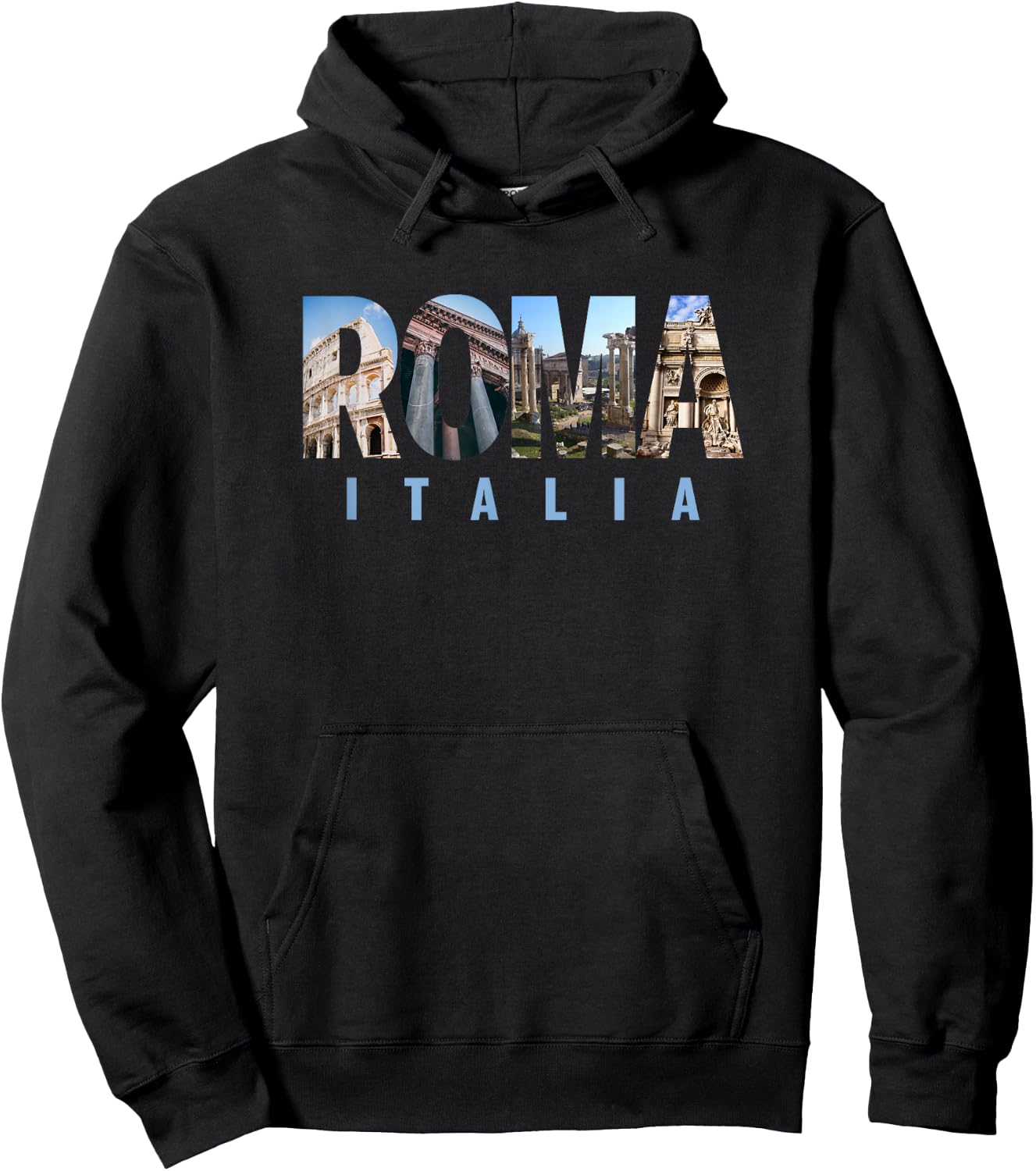 Rome Italy Landmarks Hoodie - Hoodie | Black