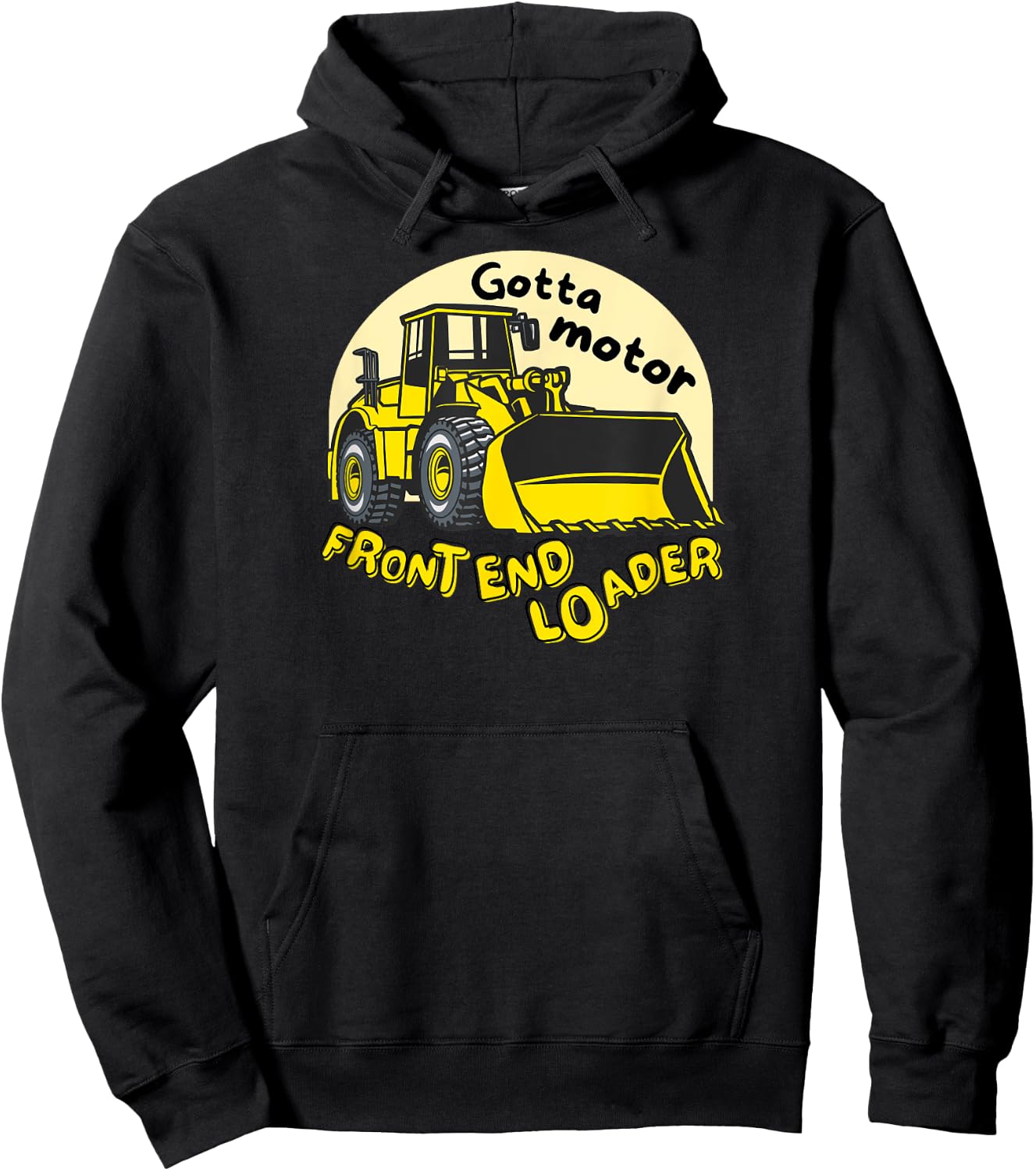 Gotta Motor Front End Loader Kid's Funny Pun Construction Hoodie - Hoodie | Black
