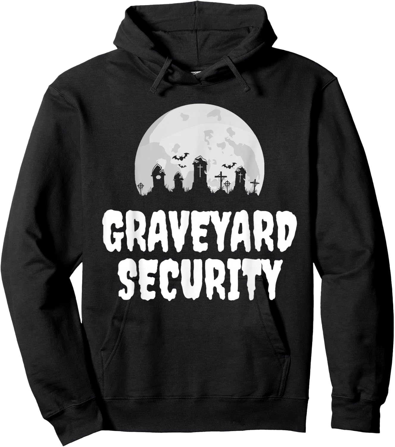 Halloween Graveyard Security Funny Zero Effort Lazy Costume Hoodie - Hoodie | Black