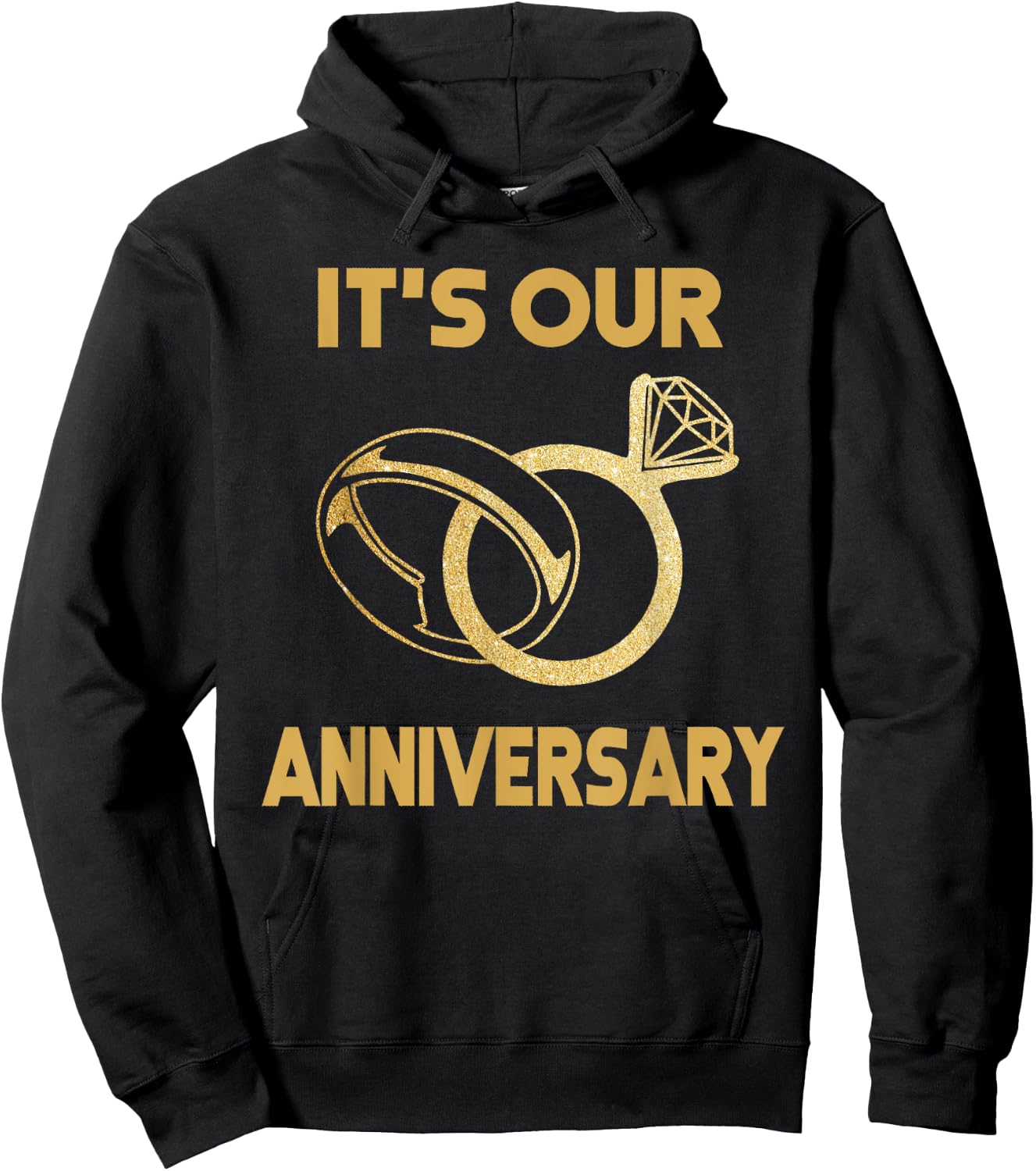 It'S Our Anniversary Wedding Love you Wife Husband Hoodie - Hoodie | Black