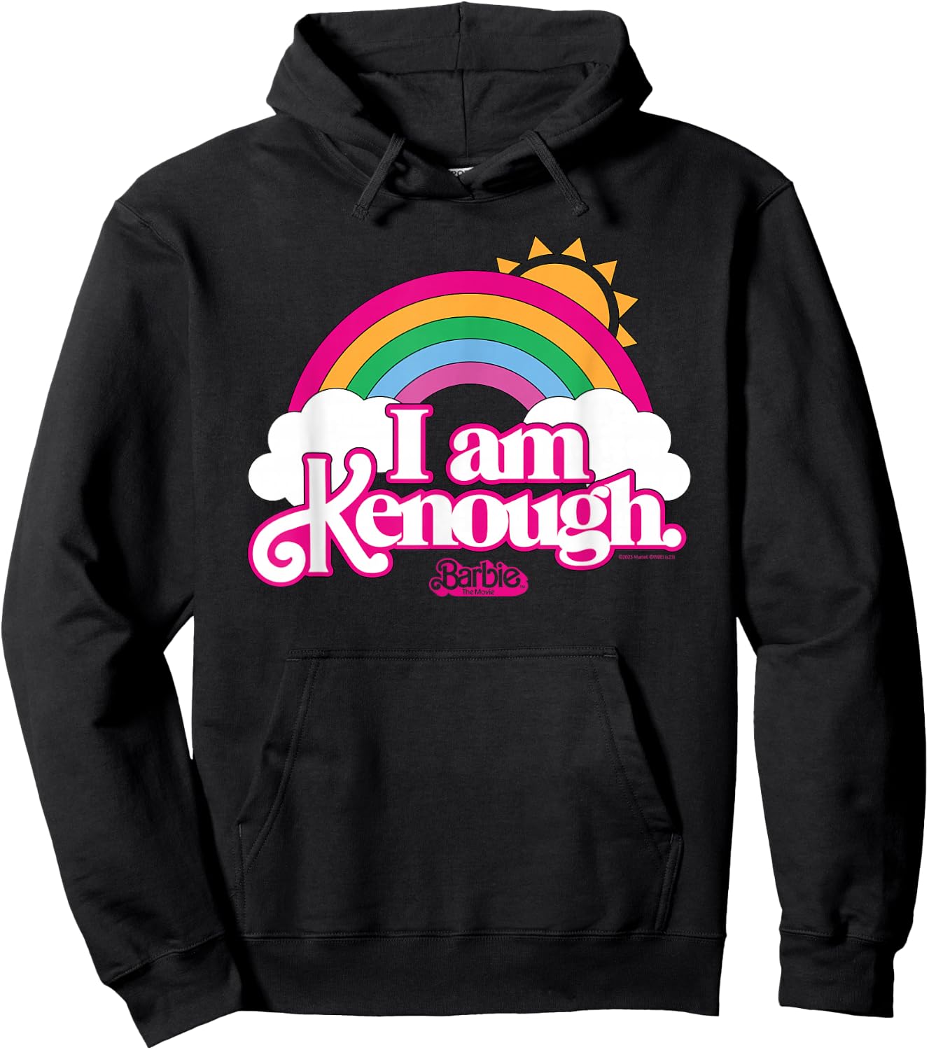 Barbie The Movie - I Am Kenough Rainbow Clouds Hoodie - Hoodie | Black