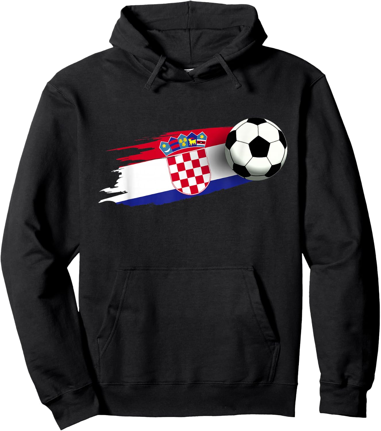 Croatia Flag Jersey Croatian Soccer Team Croatian Hoodie - Hoodie | Black