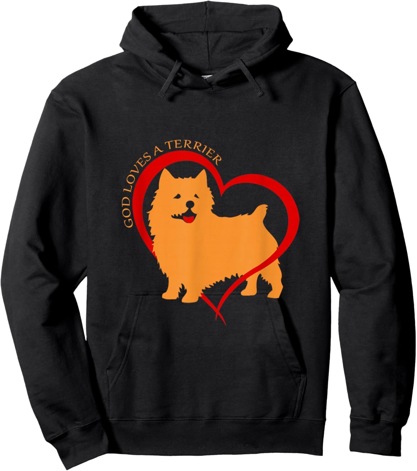 God Loves a Terrier | Norwich Terrier Dog Men Women Hoodie - Hoodie | Black