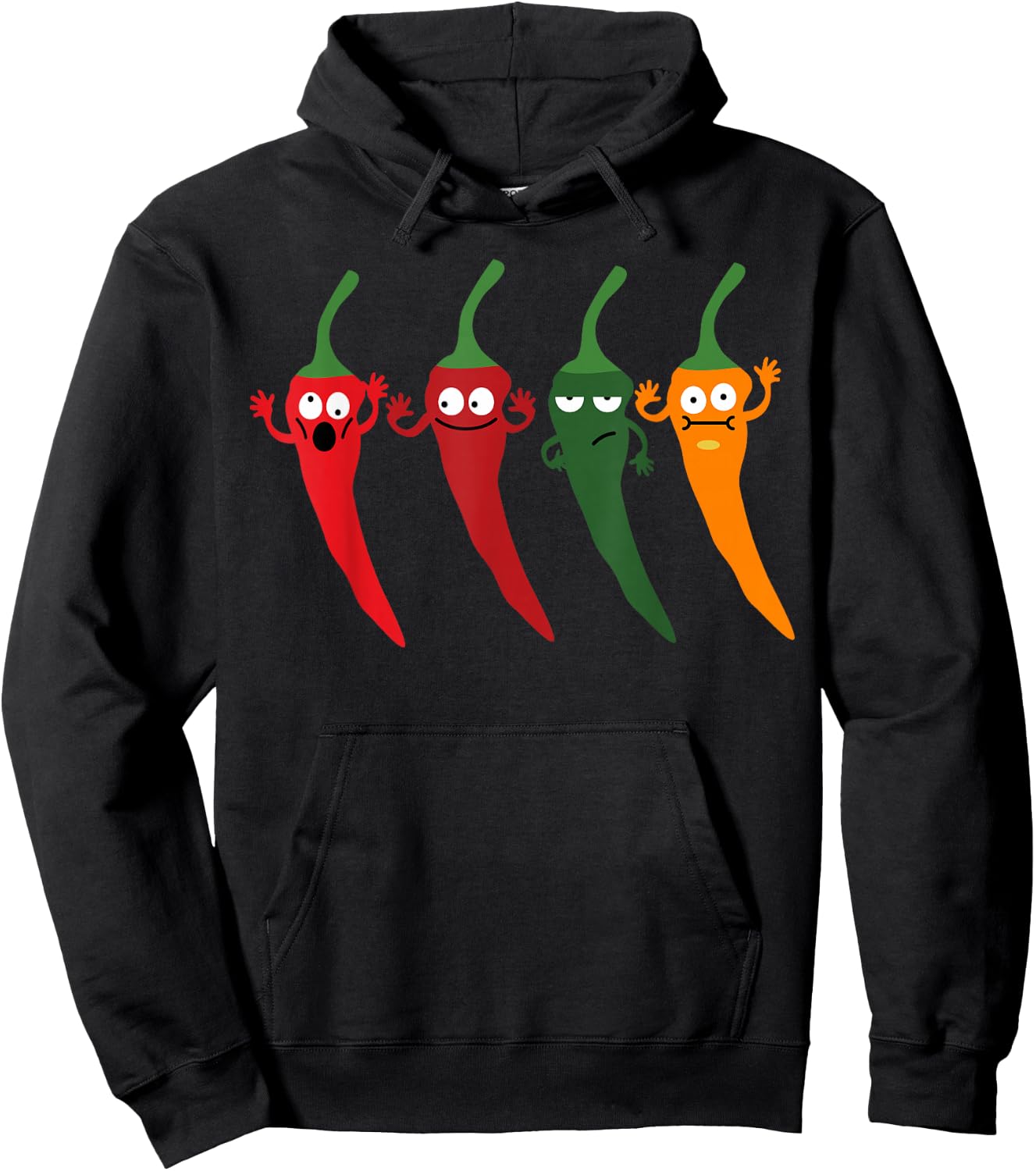 Cayenne Pepper Hot -Colorful Chili Funny - Spicy Food Lovers Hoodie - Hoodie | Black