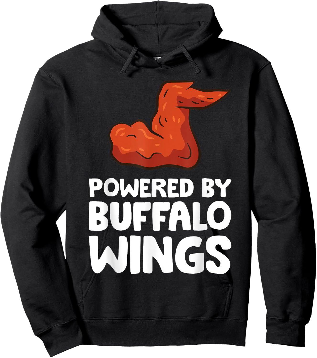 Powered By Buffalo Wings Hoodie - Hoodie | Black