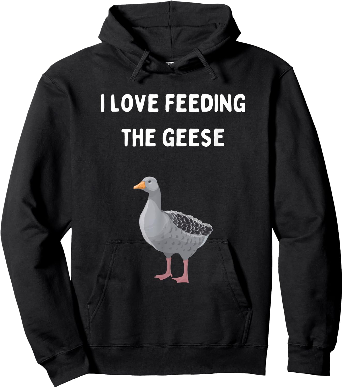 Cute I Love Feeding The Geese Men Women Children Hoodie - Hoodie | Black