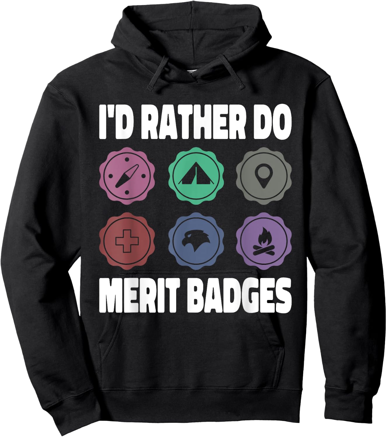 I'd Rather Do Merit Badges Scouting Scout Leader Hoodie - Hoodie | Black