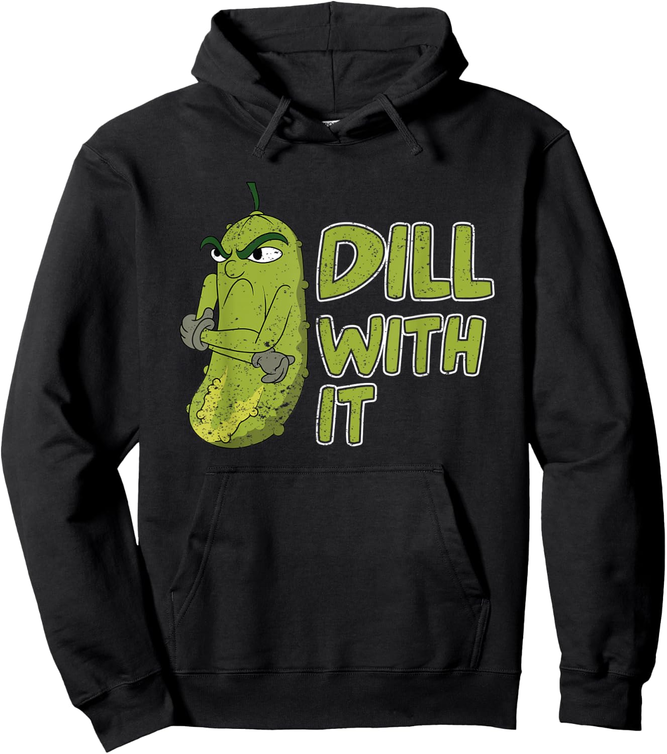Funny Cucumber Dill With It Veggie Lover Vegetable Pickle Hoodie - Hoodie | Black