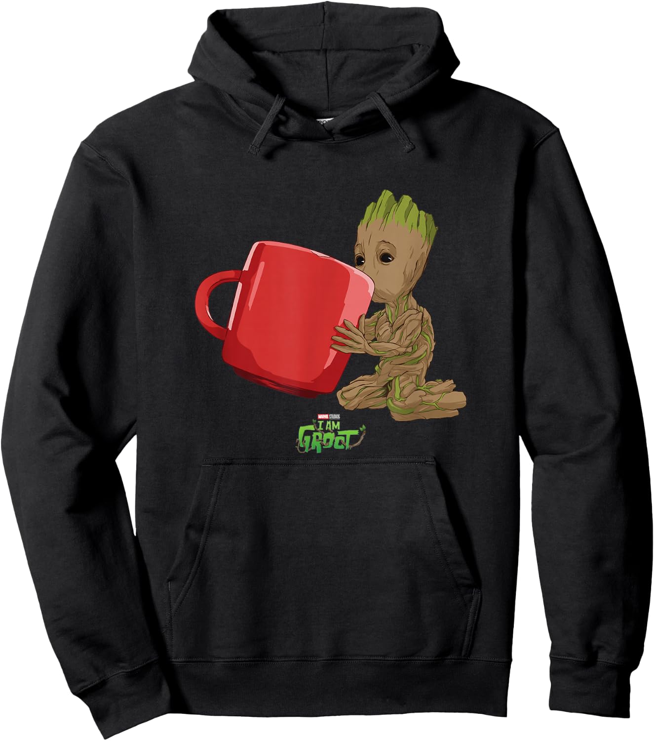 Marvel I Am Groot Big Red Mug Groot Poster Hoodie - Hoodie | Black