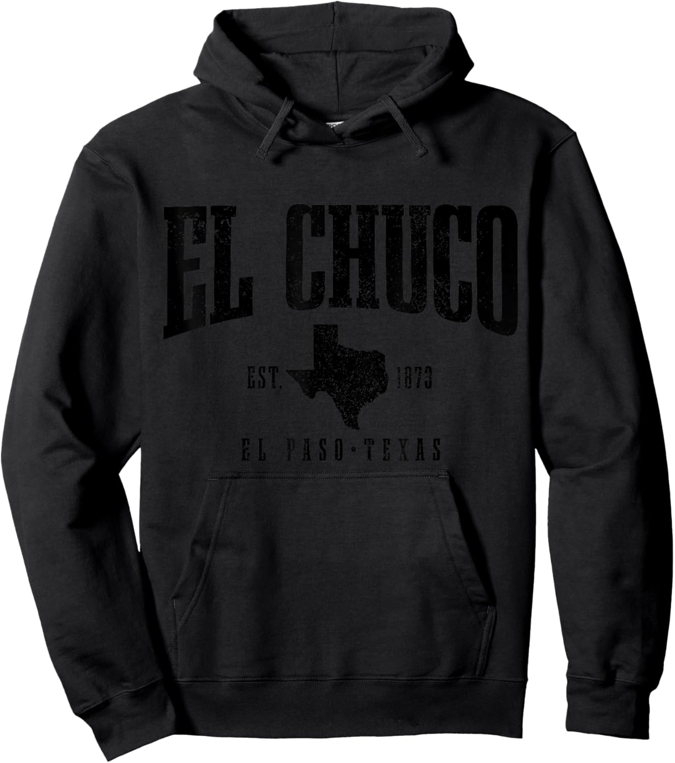 El Chuco El Paso Texas Pride Vintage Est. 1873 Hoodie - Hoodie | Black