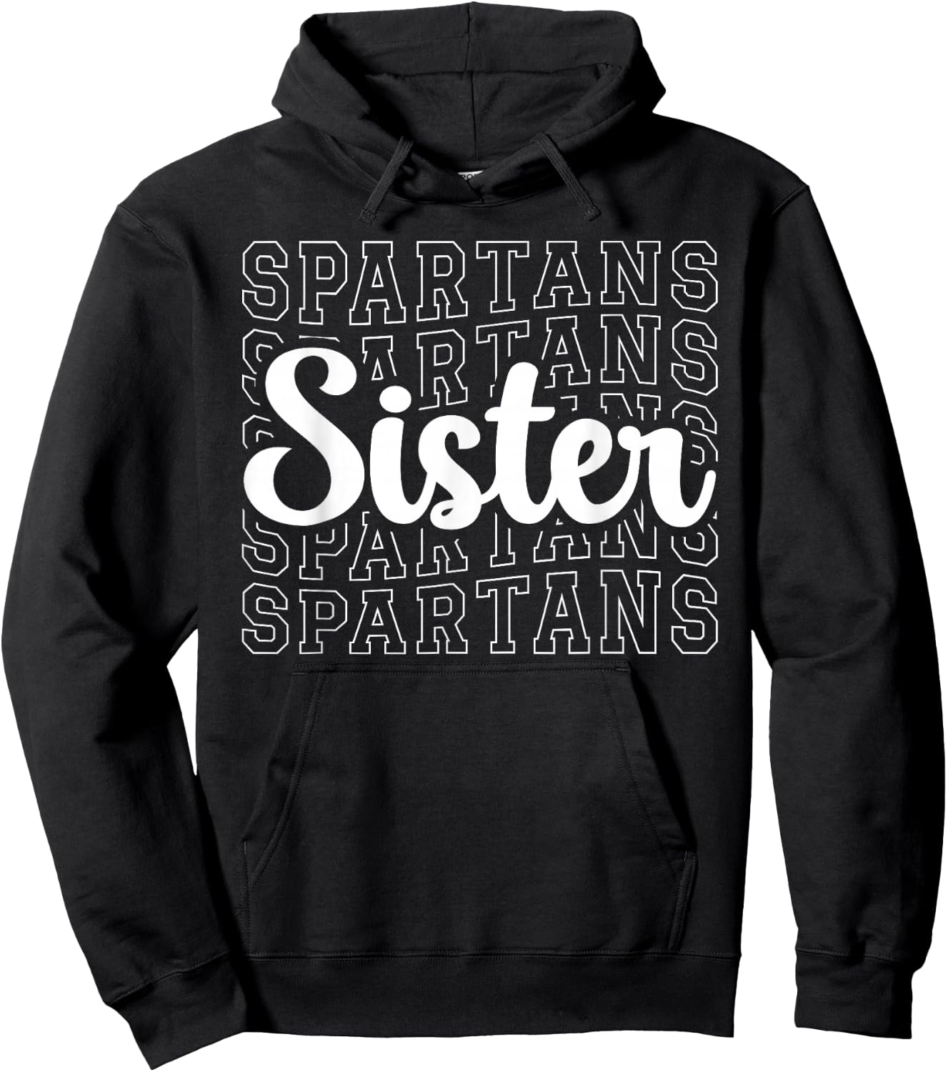 Spartans Sports Mascot - For Spartans Game Day Sister Hoodie - Hoodie | Black