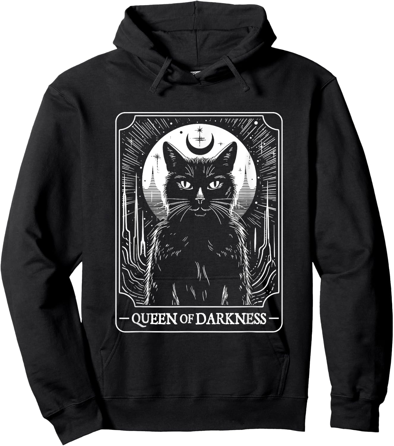 Queen Of Darkness Occult Demonic Black Cat Halloween Men Women Hoodie - Hoodie | Black