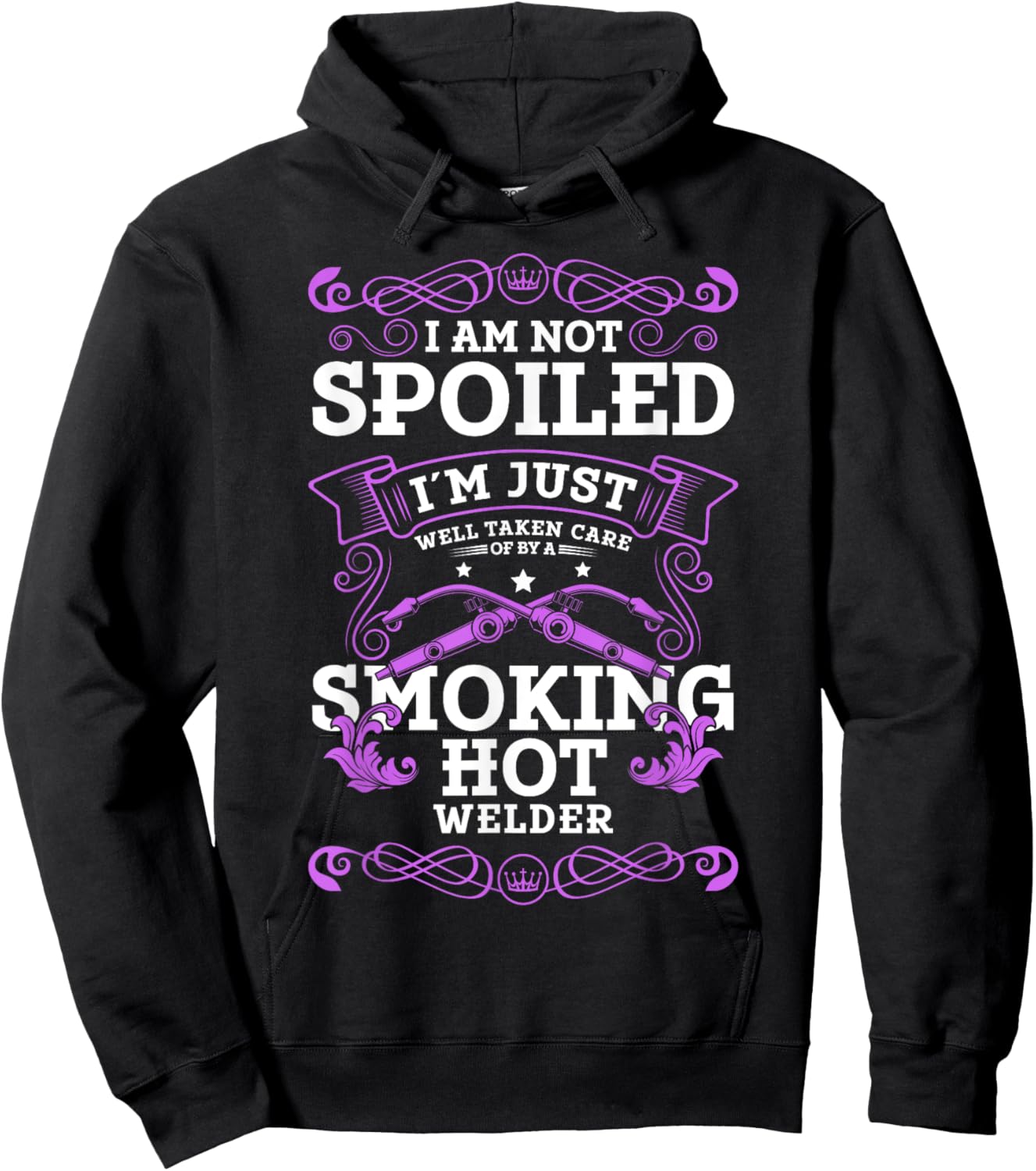 Welding Wife Welder Girlfriend Welder Wife Hoodie - Hoodie | Black