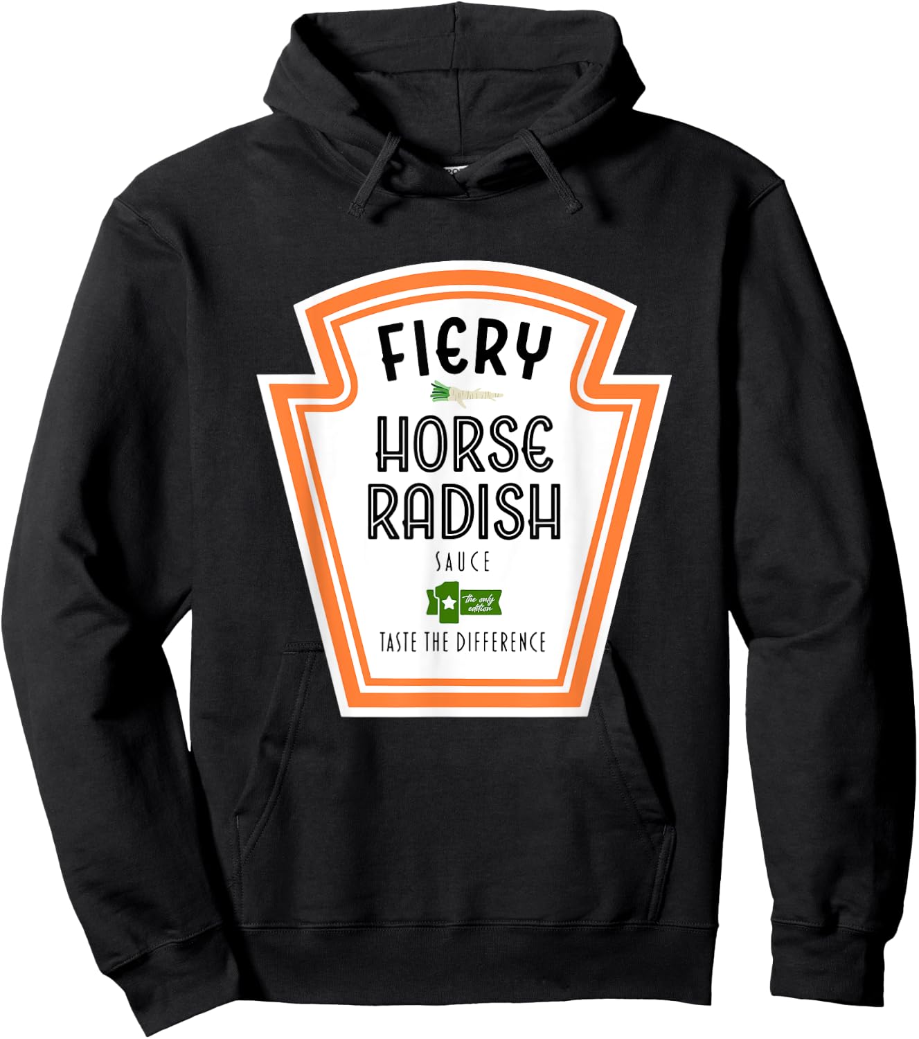 Fiery Horse Radish Sauce Group Condiment Halloween Hoodie - Hoodie | Black