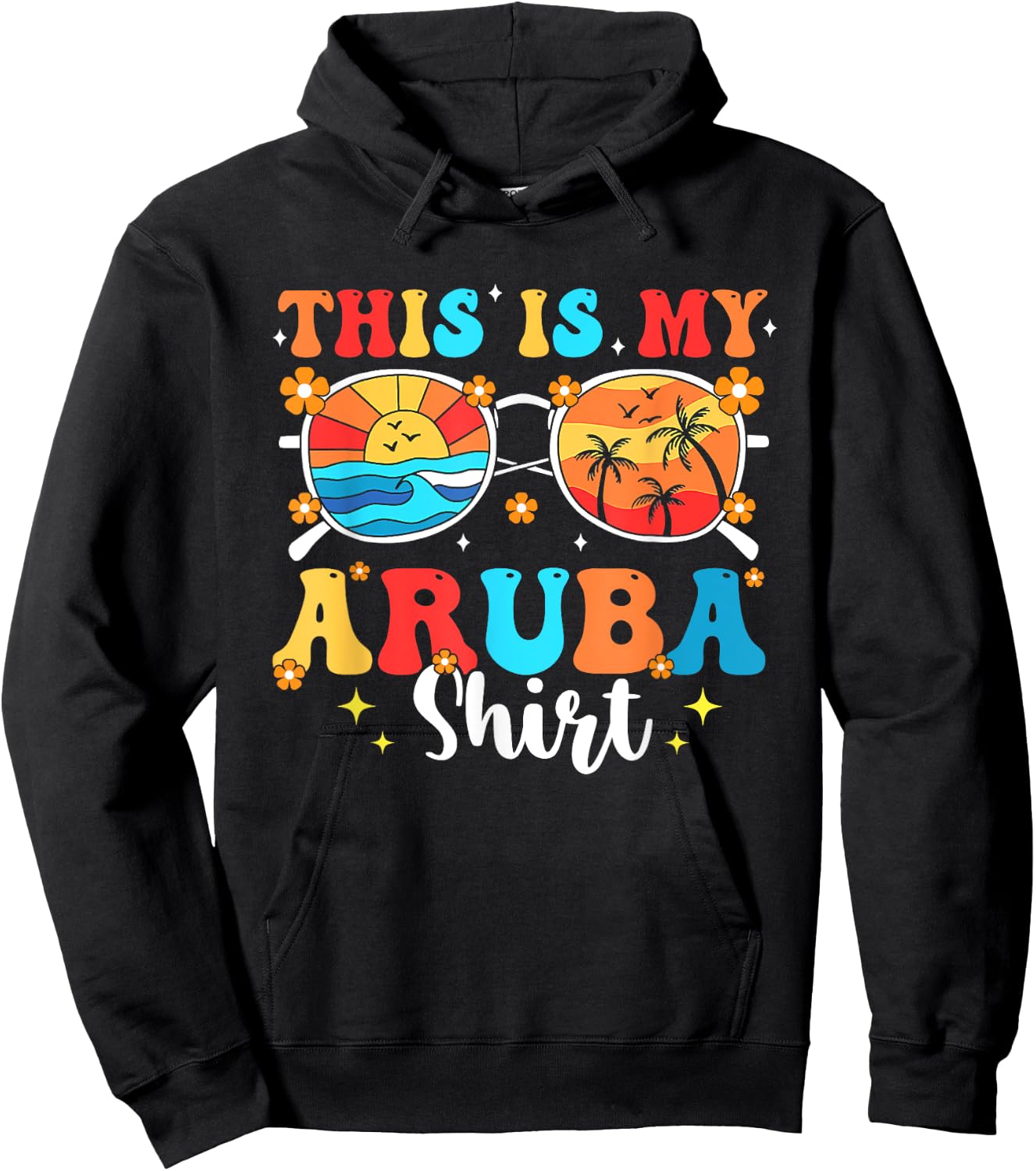 Matching Summer Family Vacation Beach Trip Aruba Hoodie - Hoodie | Black