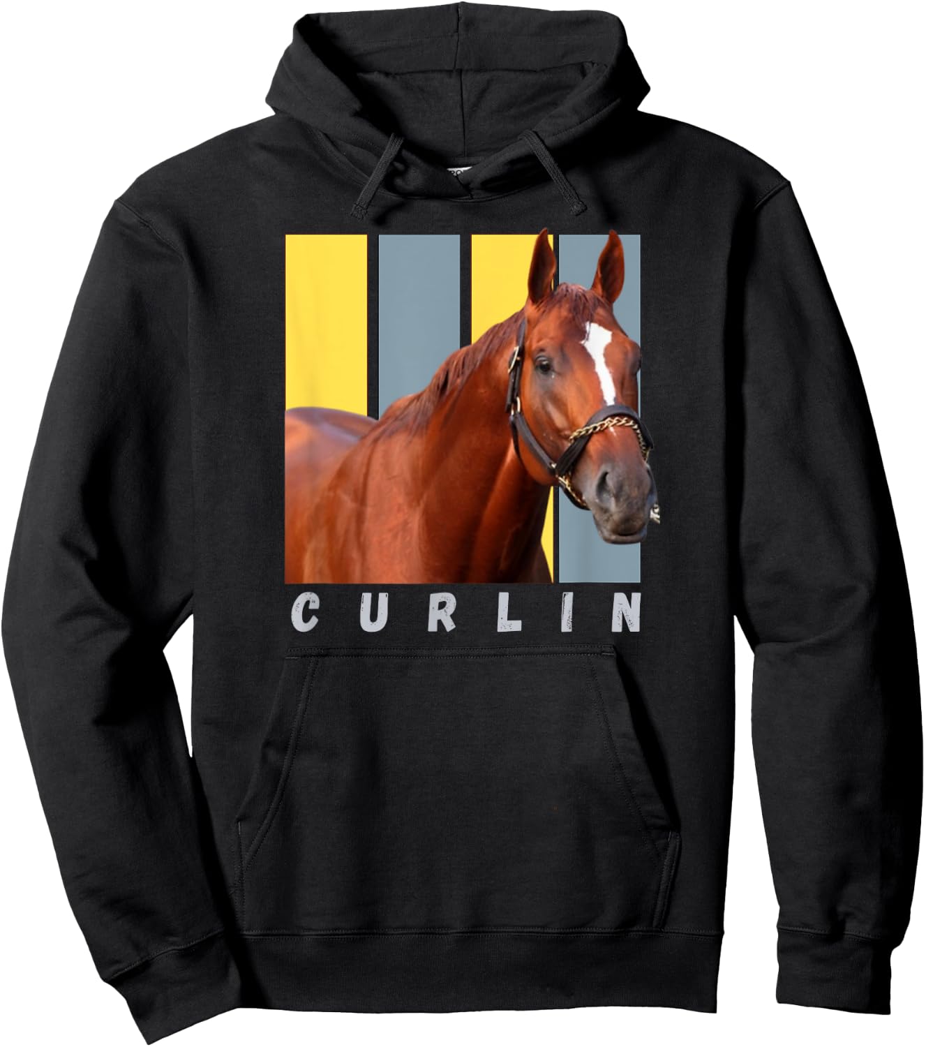 Curlin Horse, Horse Racing Shirt, Del Mar, Santa Anita Shirt Hoodie - Hoodie | Black