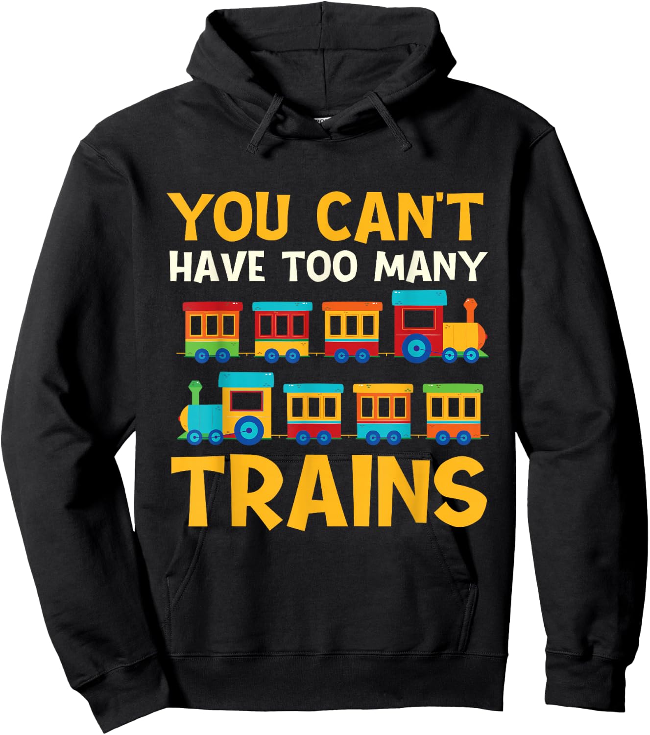You Can't Have Too Many Trains - Locomotive Lover Railway Hoodie - Hoodie | Black