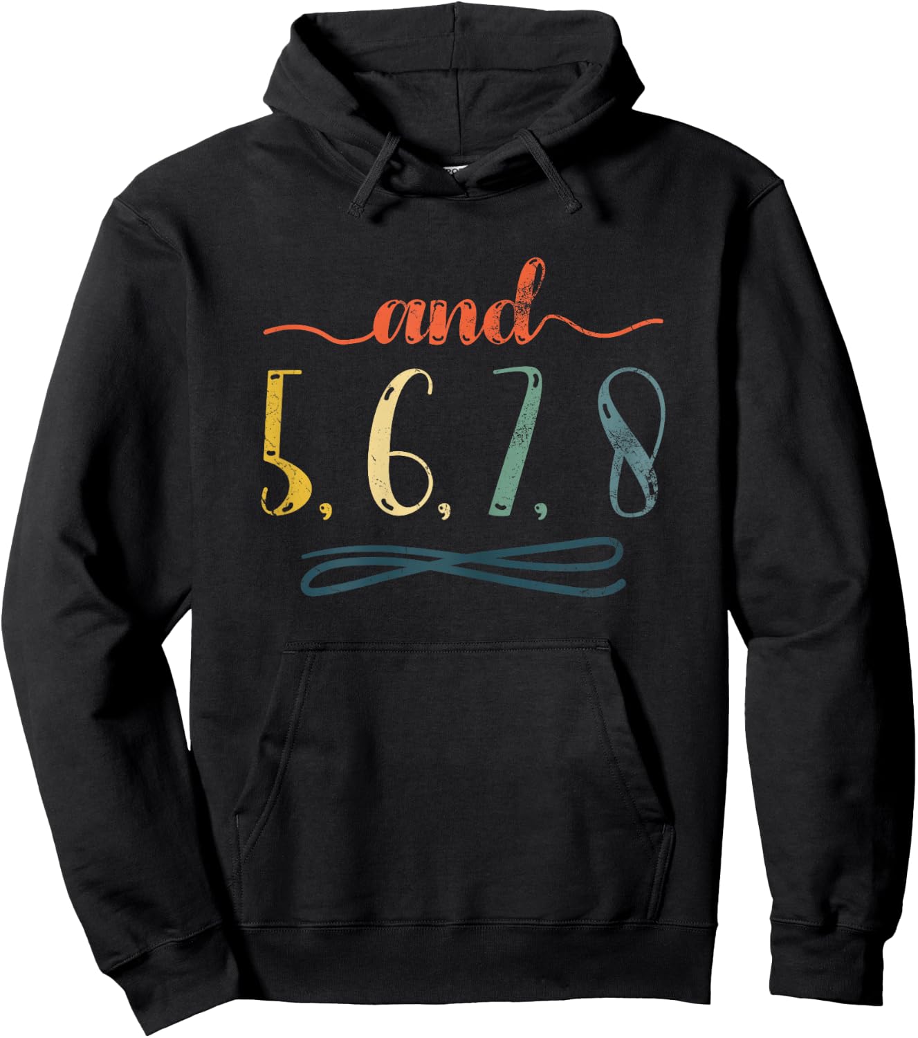And 5, 6, 7, 8 Design For Cheerleaders Cheer Girls Hoodie - Hoodie | Black