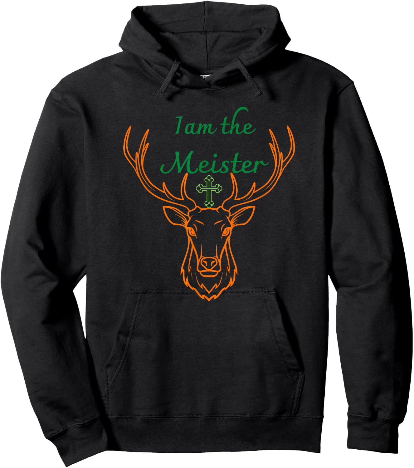 Iam the Meister Jaegermeister Dad Mom Deer Hoodie - Hoodie | Black