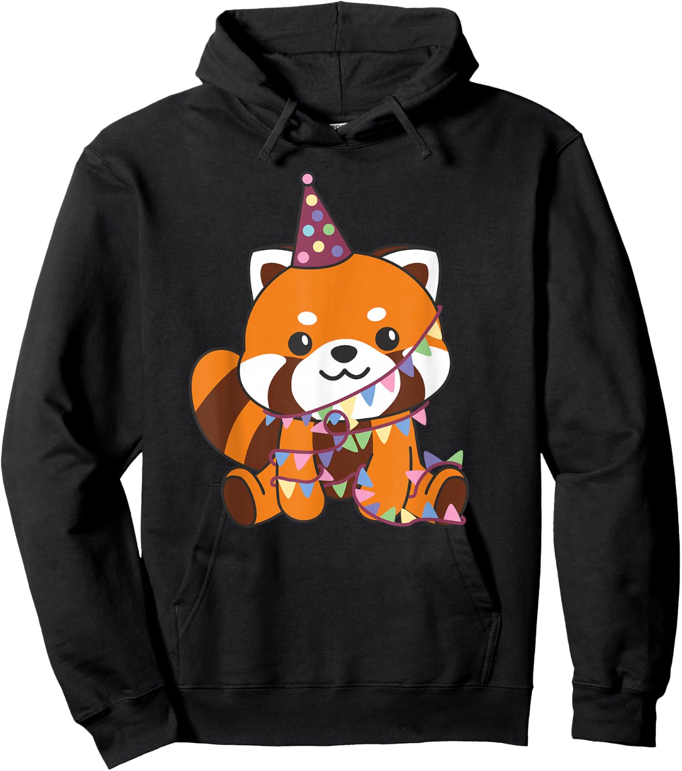 Red Panda Birthday for Children a Birthday Red Panda Hoodie - Hoodie | Black