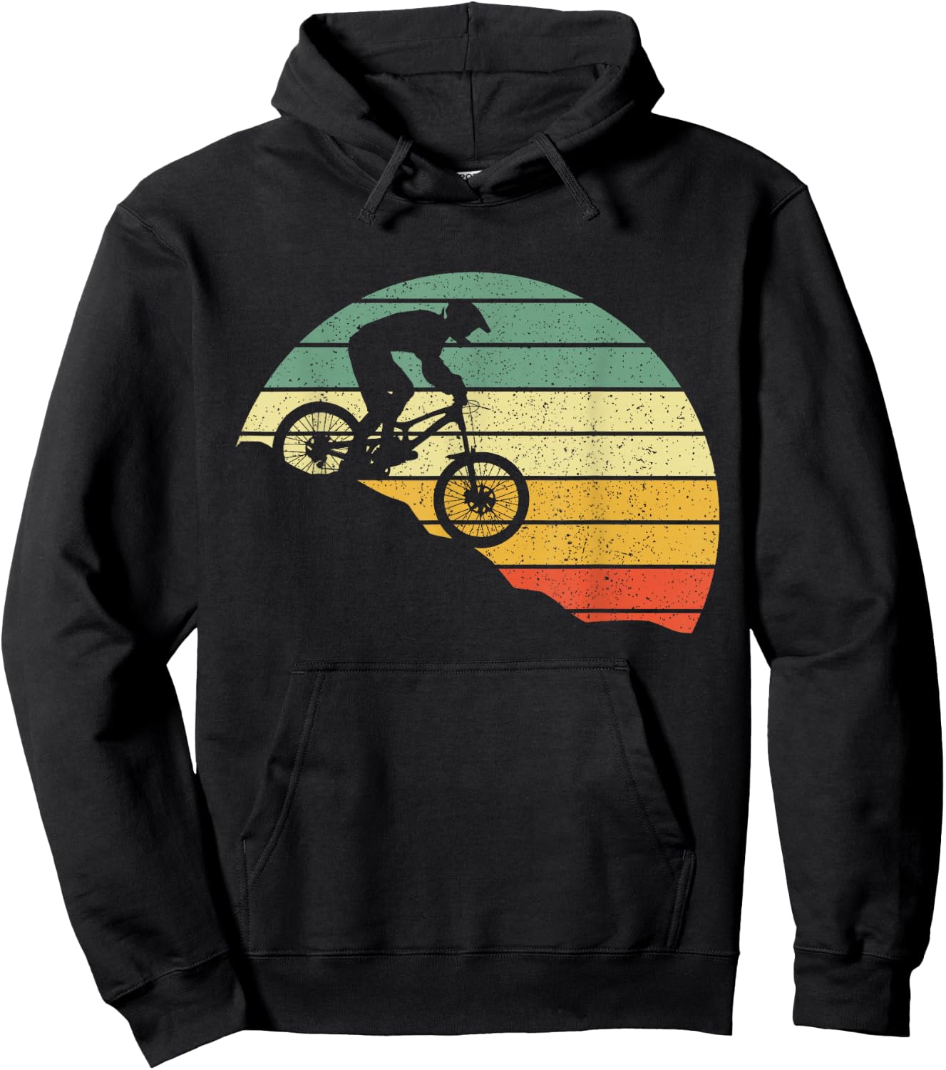 Downhill MTB Mountain Bike Vintage Retro Mountain Bike Hoodie - Hoodie | Black
