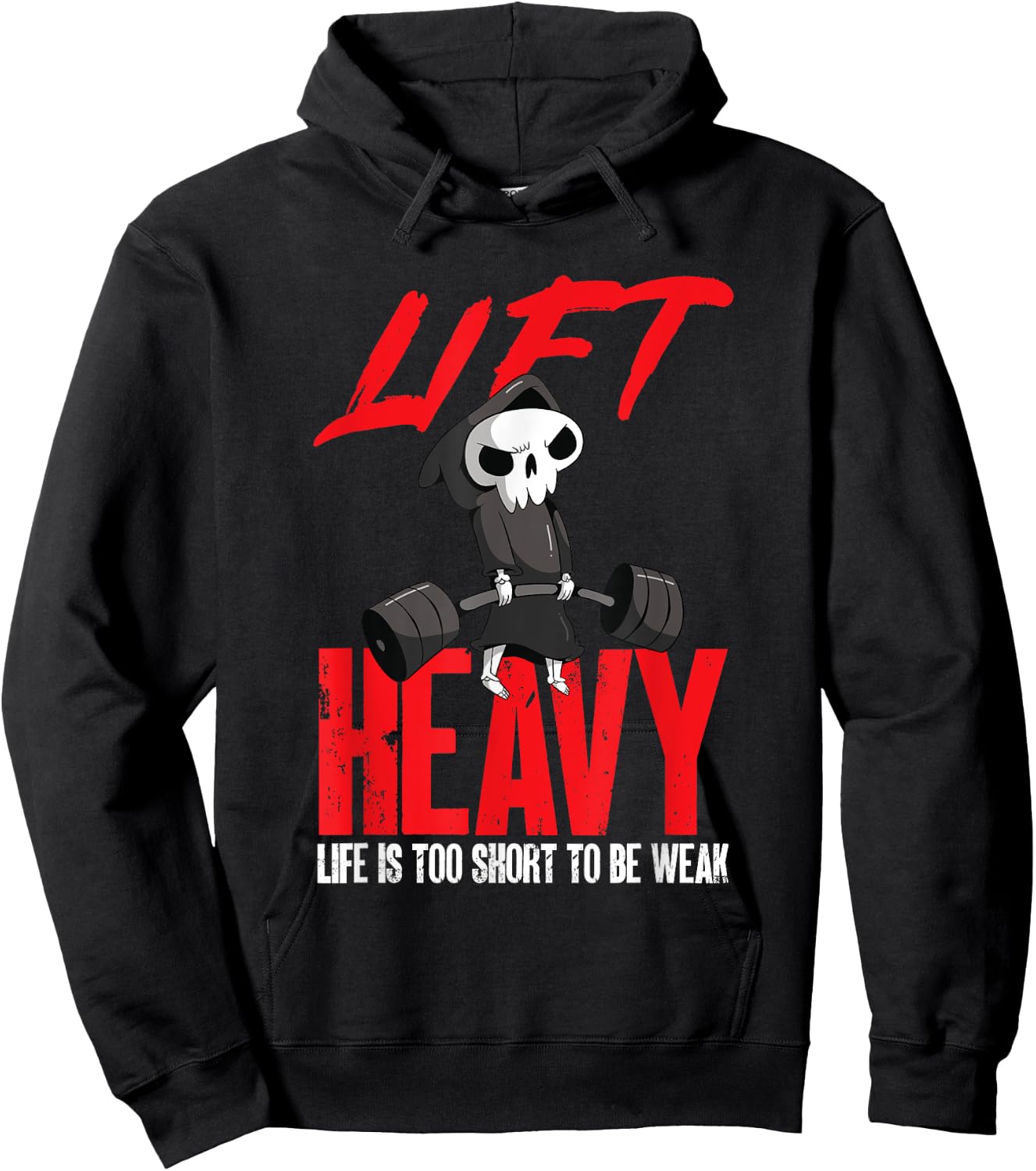Lift heavy, life is too short to be weak Hoodie - Hoodie | Black