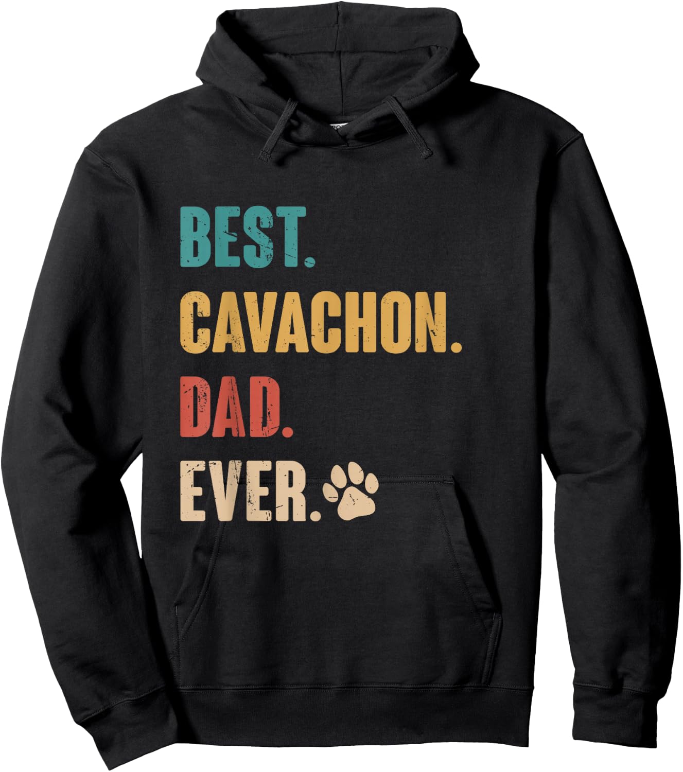 Best Cavachon Dad Funny Cavachon Dog Lovers Gift Hoodie - Hoodie | Black