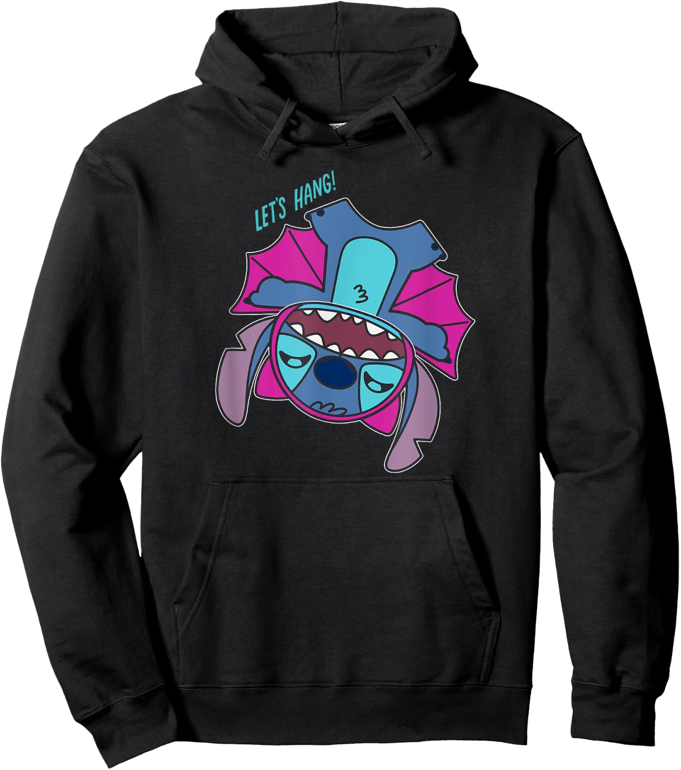 Amazon Essentials Stitch Halloween Bat Costume Let's Hang Hoodie - Hoodie | Black