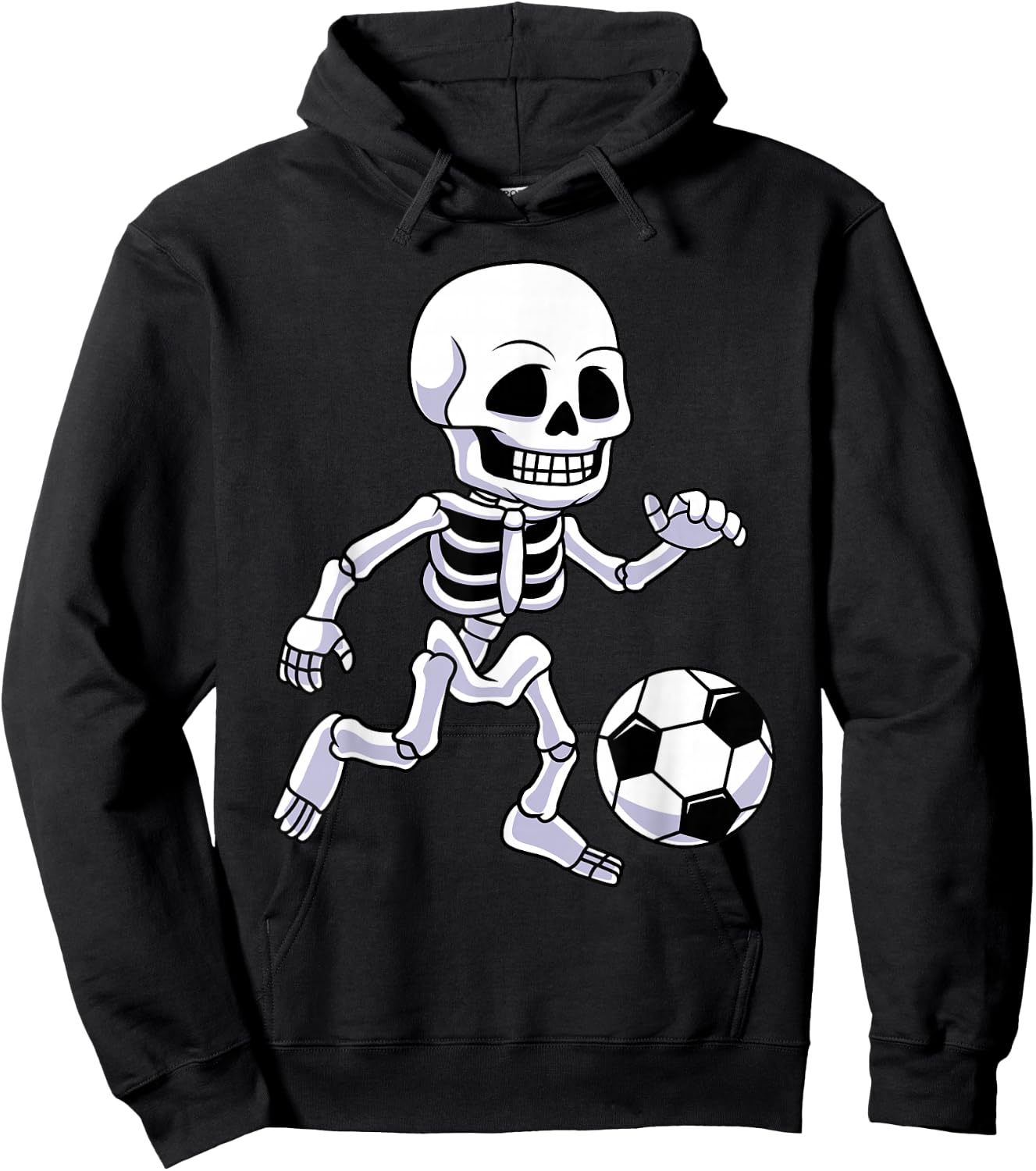 Spooky Skeleton Soccer Player For Boys Kids Hoodie - Hoodie | Black