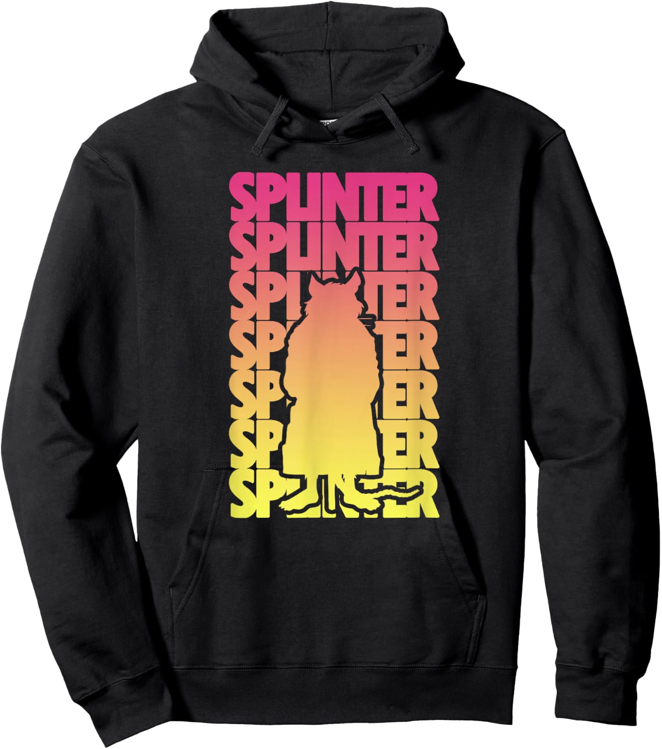 Master Splinter - Gradient Silhouette Hoodie - Hoodie | Black