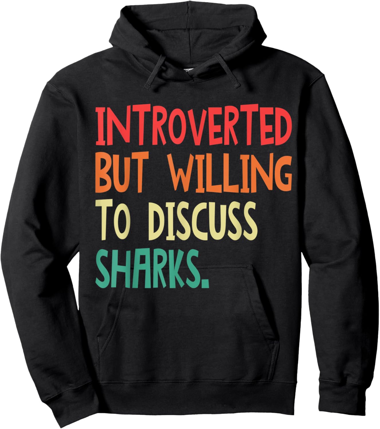 Introverted But Willing To Discuss Sharks Women Hoodie - Hoodie | Black